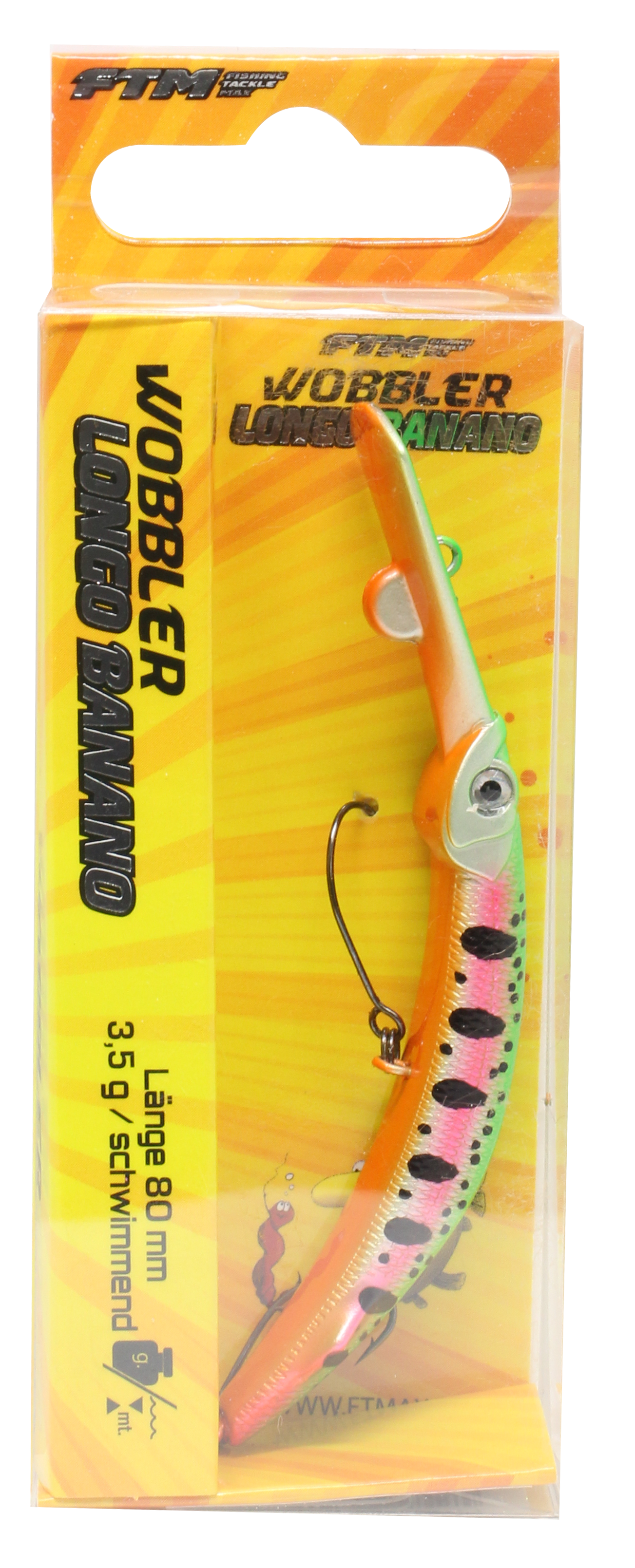 Wobbler Longo Banano 80 mm 3,5 g Farbe 08