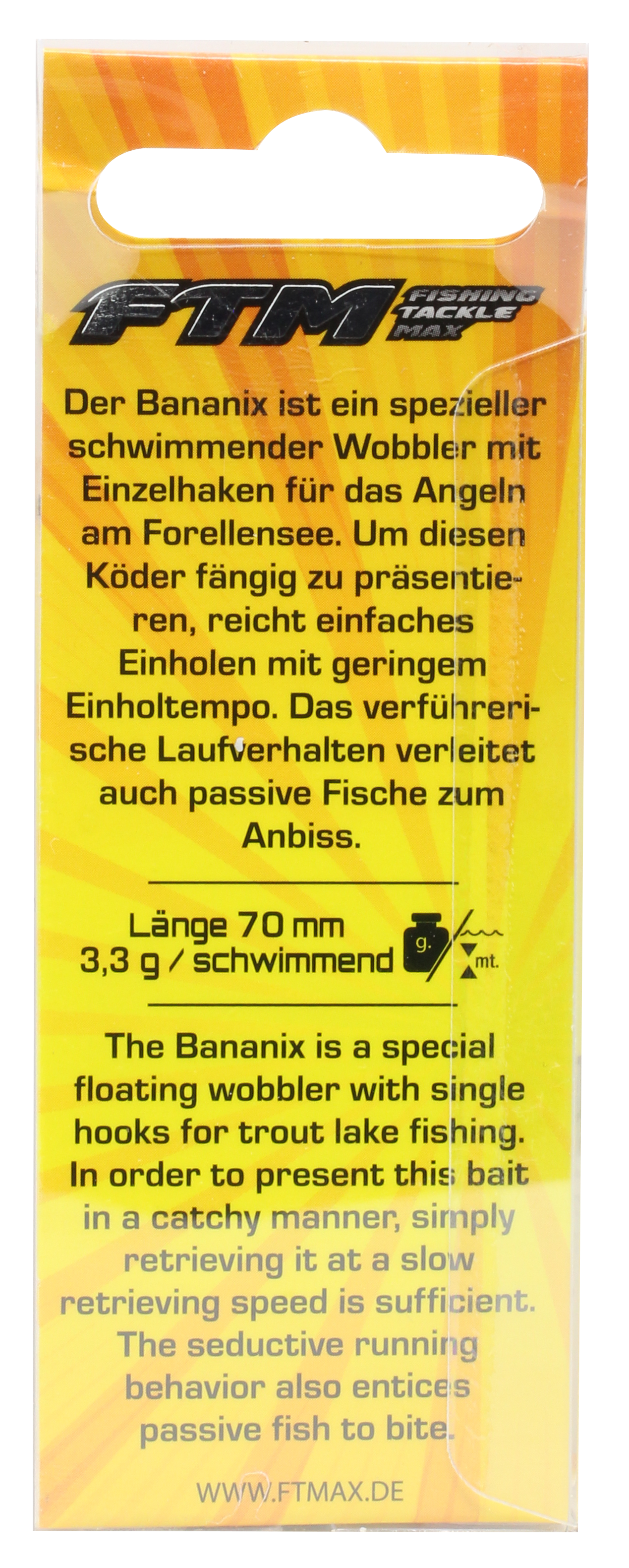 Wobbler Bananix 70 mm 3,3 g Farbe 09