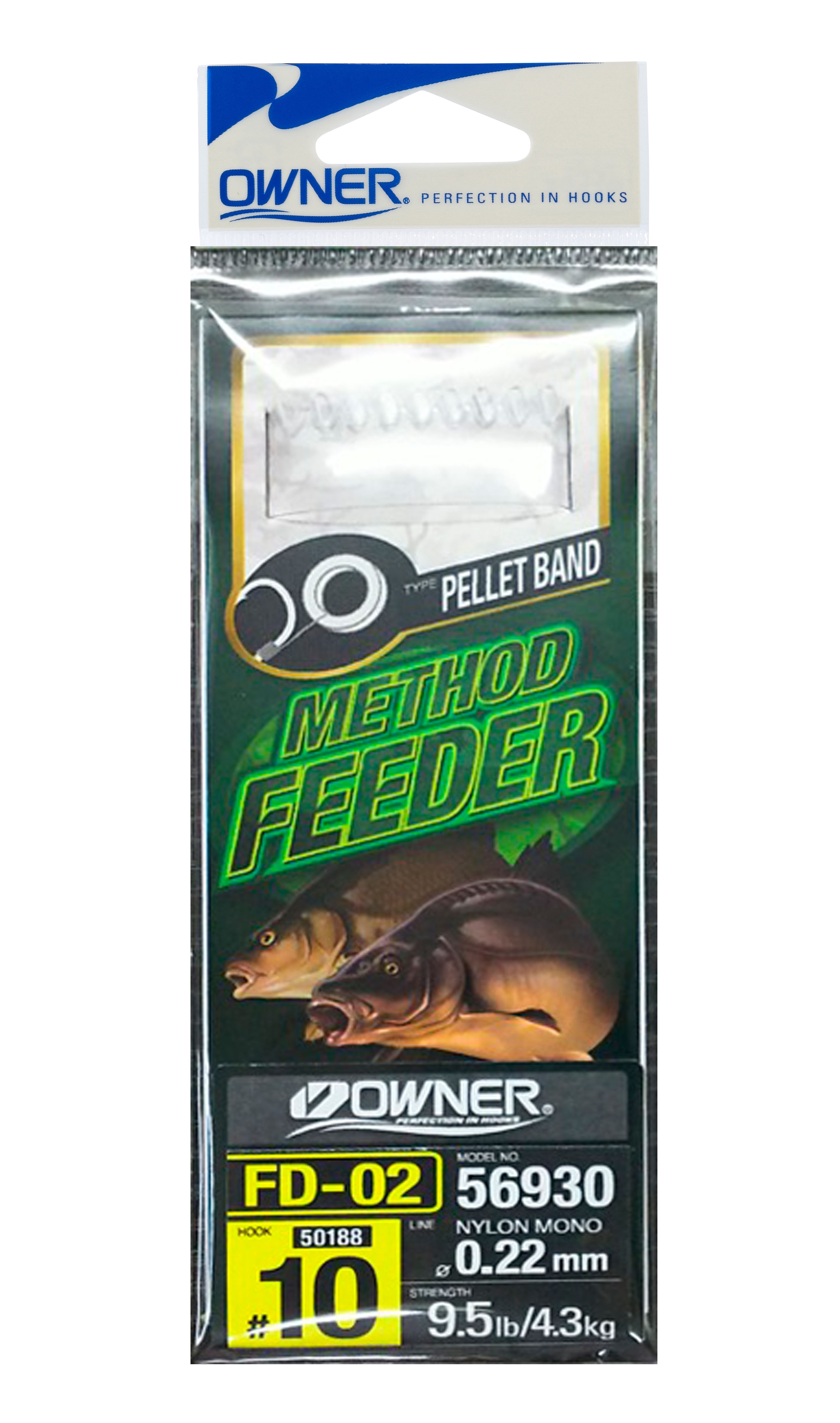 Owner Method Feeder Haken mit Pelletband/WH 0,22mm #12