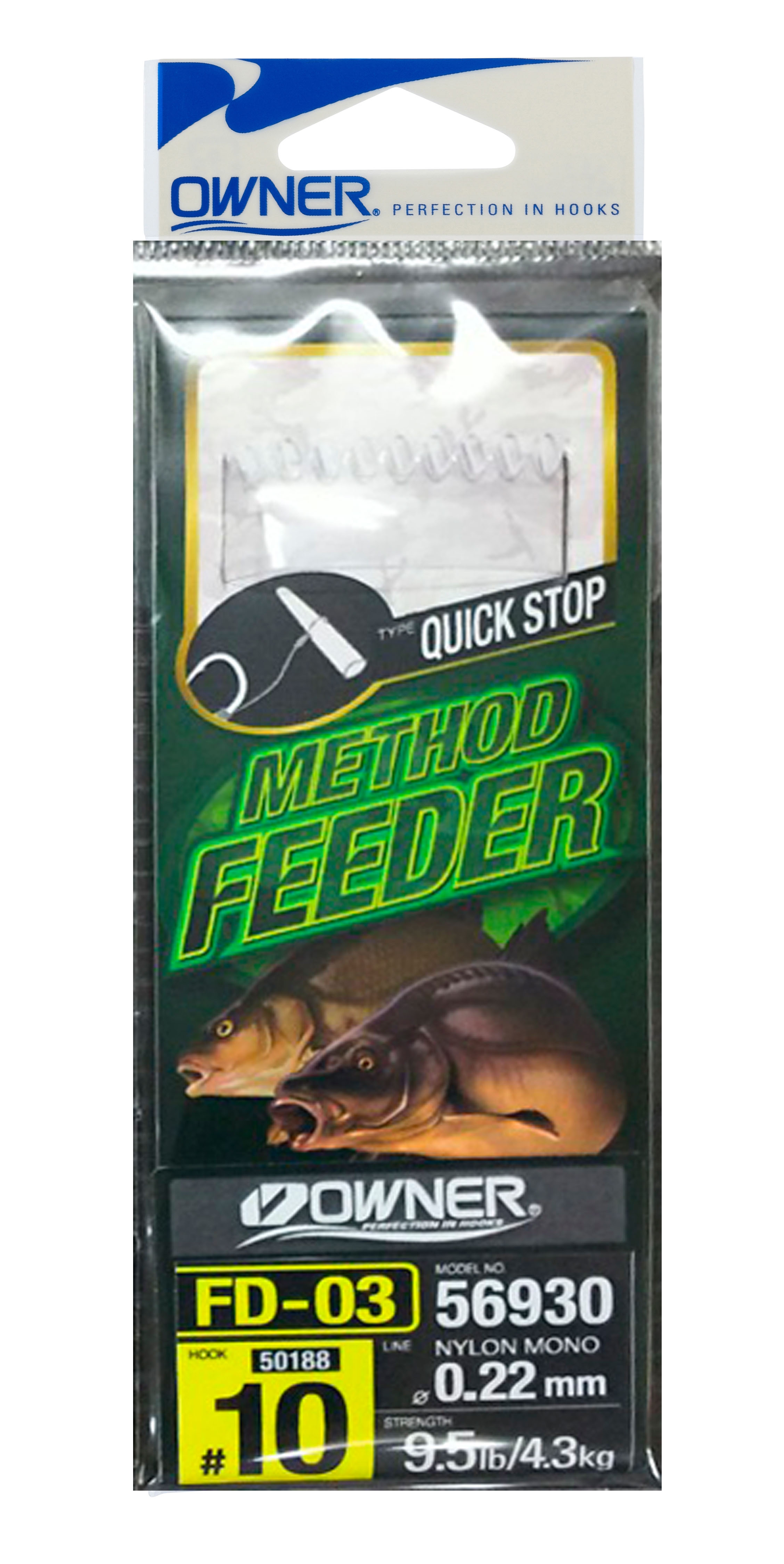 Owner Method Feeder Haken mit Quick-Stop 0,22mm #10