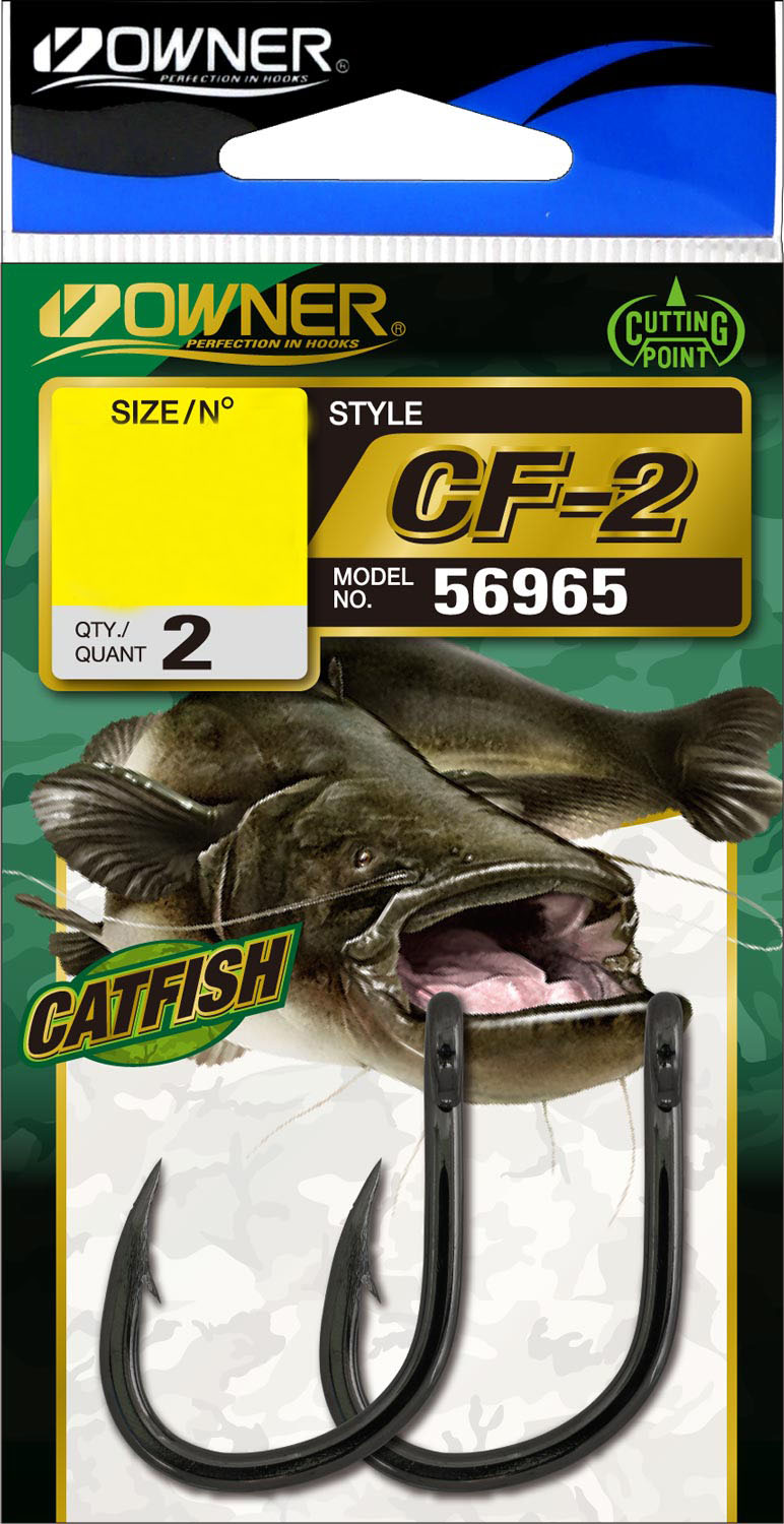 Owner CF-2 Catfish Halte-/Haarmontagehaken schwarz-chrom 6/0