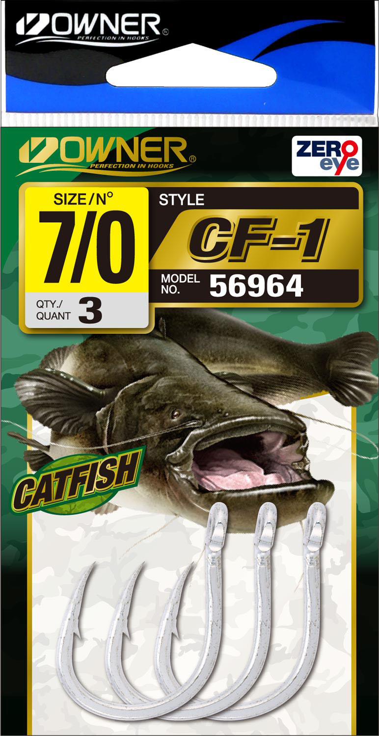 Owner CF-1 Catfish Halte-/Haarmontagehaken silber 9/0
