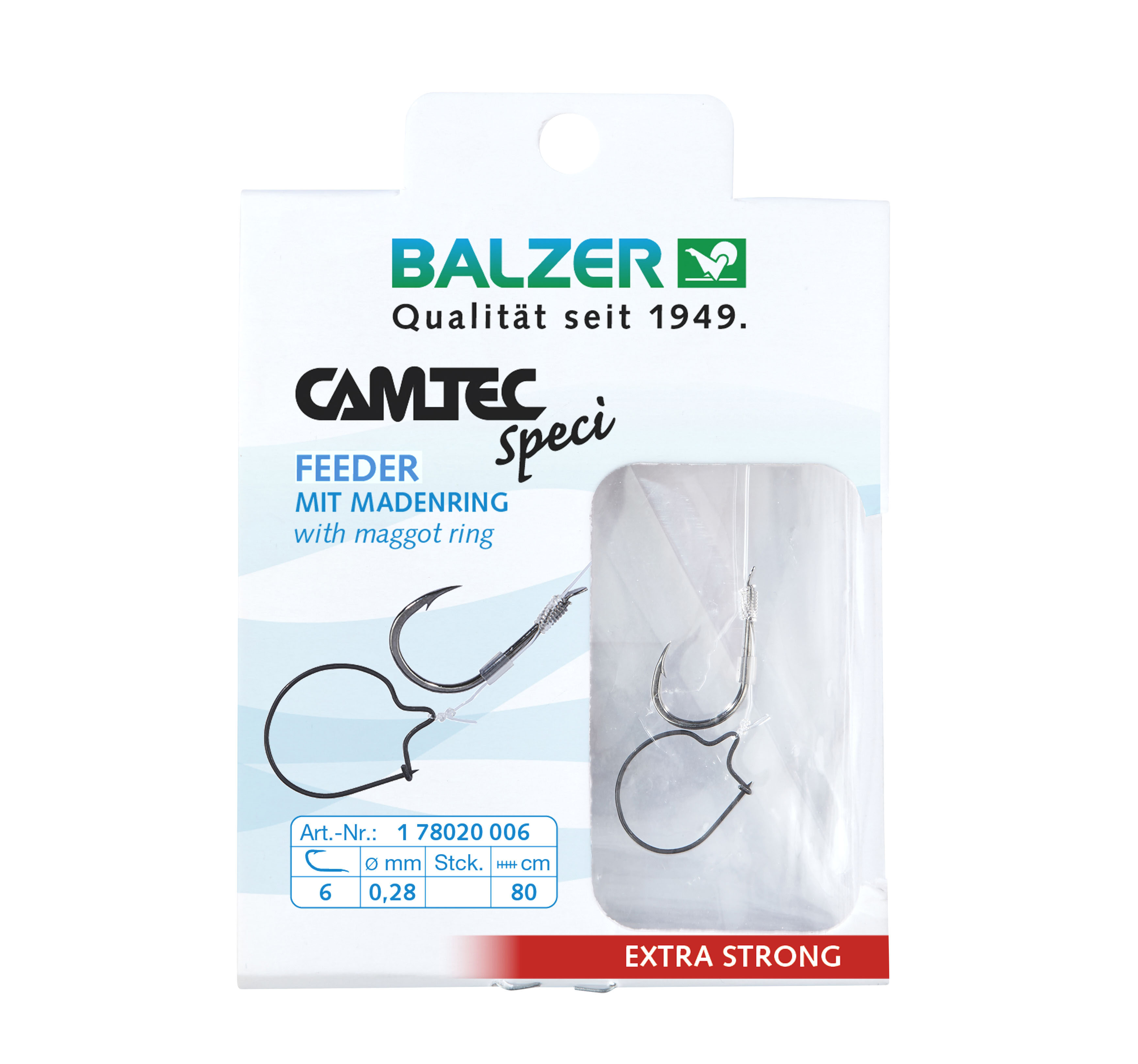 Camtec Speci Haken mit Madenring, #12, 0,22mm