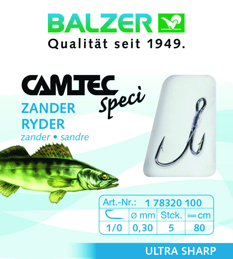 Camtec Zander Ryderhaken brüniert 80cm #4