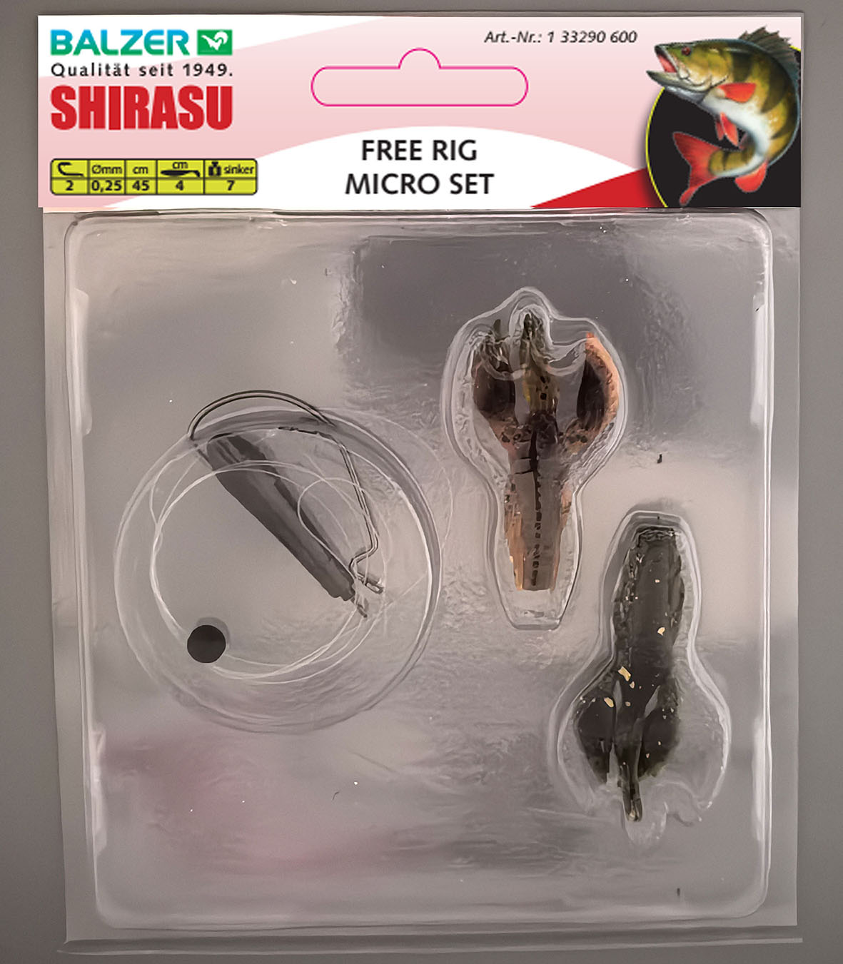 Free Rig Micro, Gr. 2, 45cm Schnur 0,25mm, 4cm, 7g.