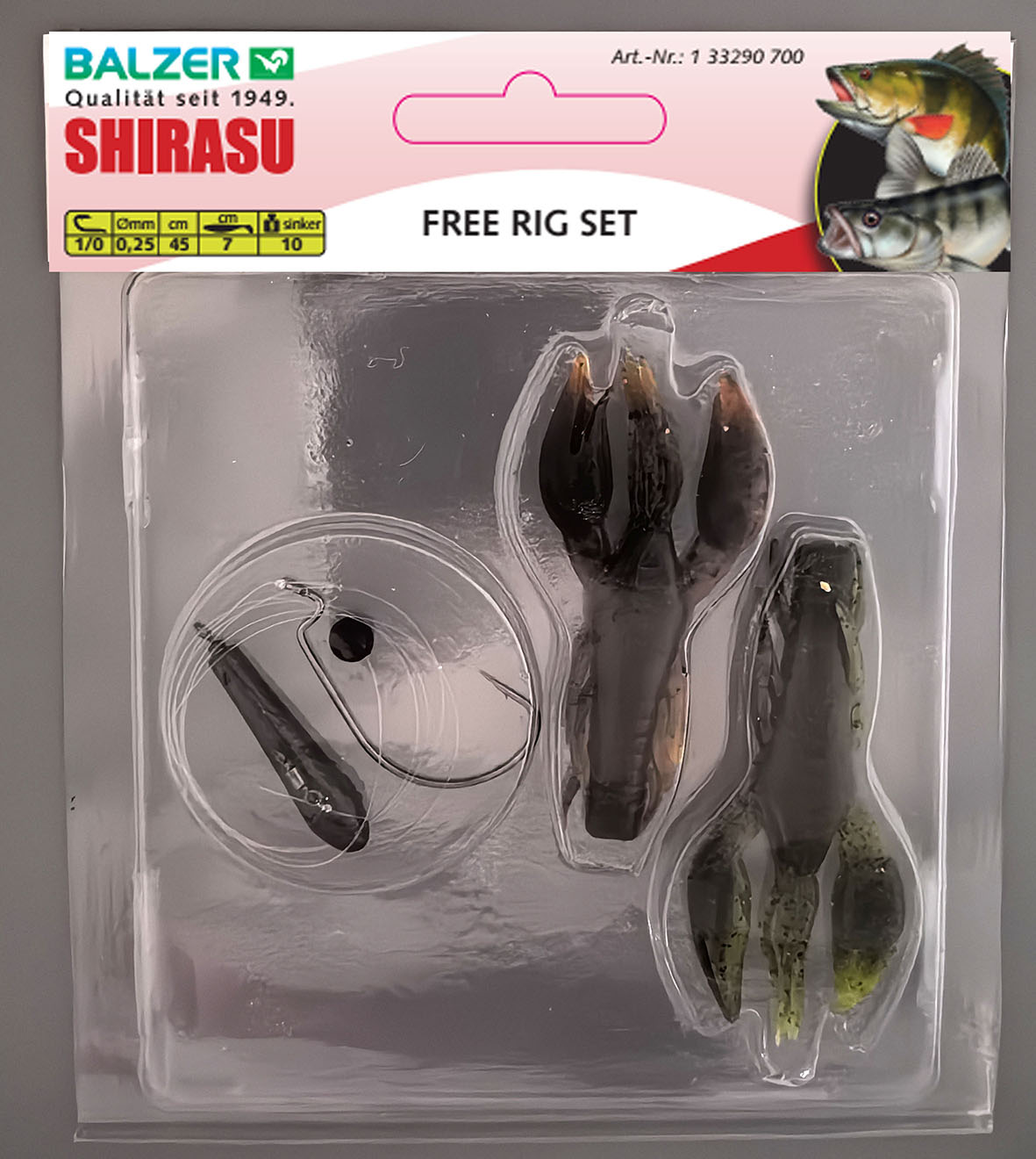 Free Rig, Gr. 1/0, 45cm Schnur 0,25mm, 7cm, 10g.