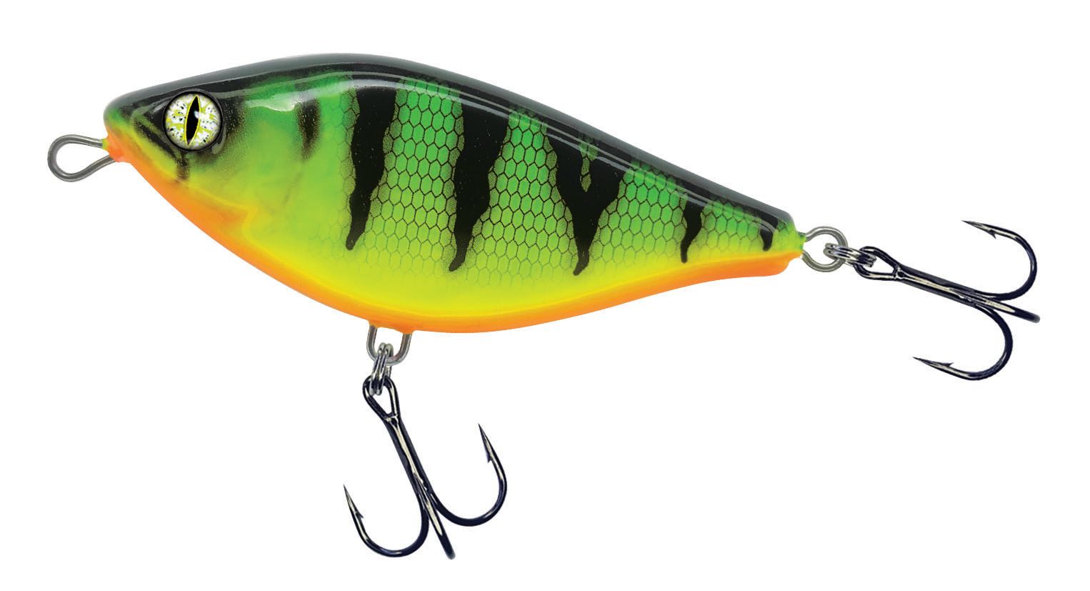 Shirasu Jerk Bait Fire Perch 12cm