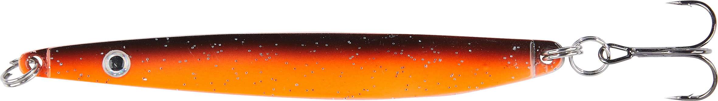 Meeforellenblinker Orange-Schwarz Glitter 22g