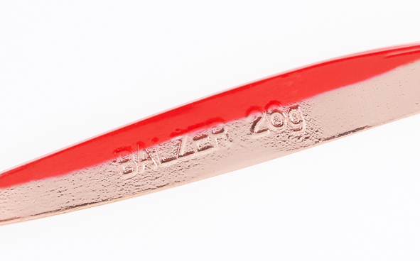 Meeforellenblinker Kupfer-Rot 26g