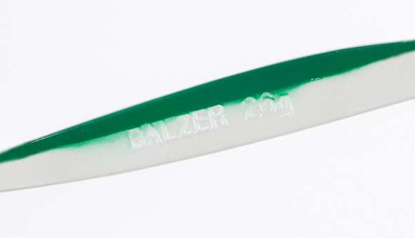 Meeforellenblinker Weiß-Grün 26g