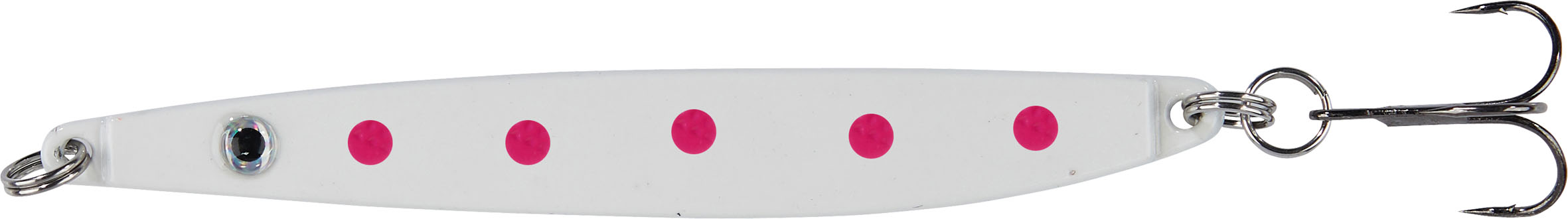 Meeforellenblinker Weiß-pink Spots 22g