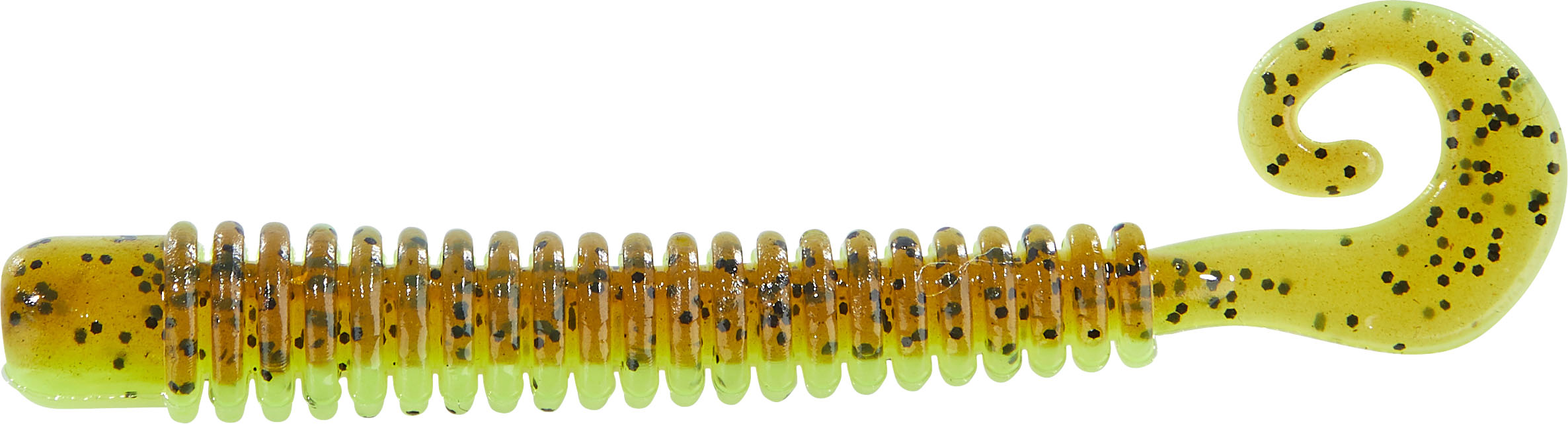 Shirasu Street Curly Paddler, 6,5cm, Green Pumpkin