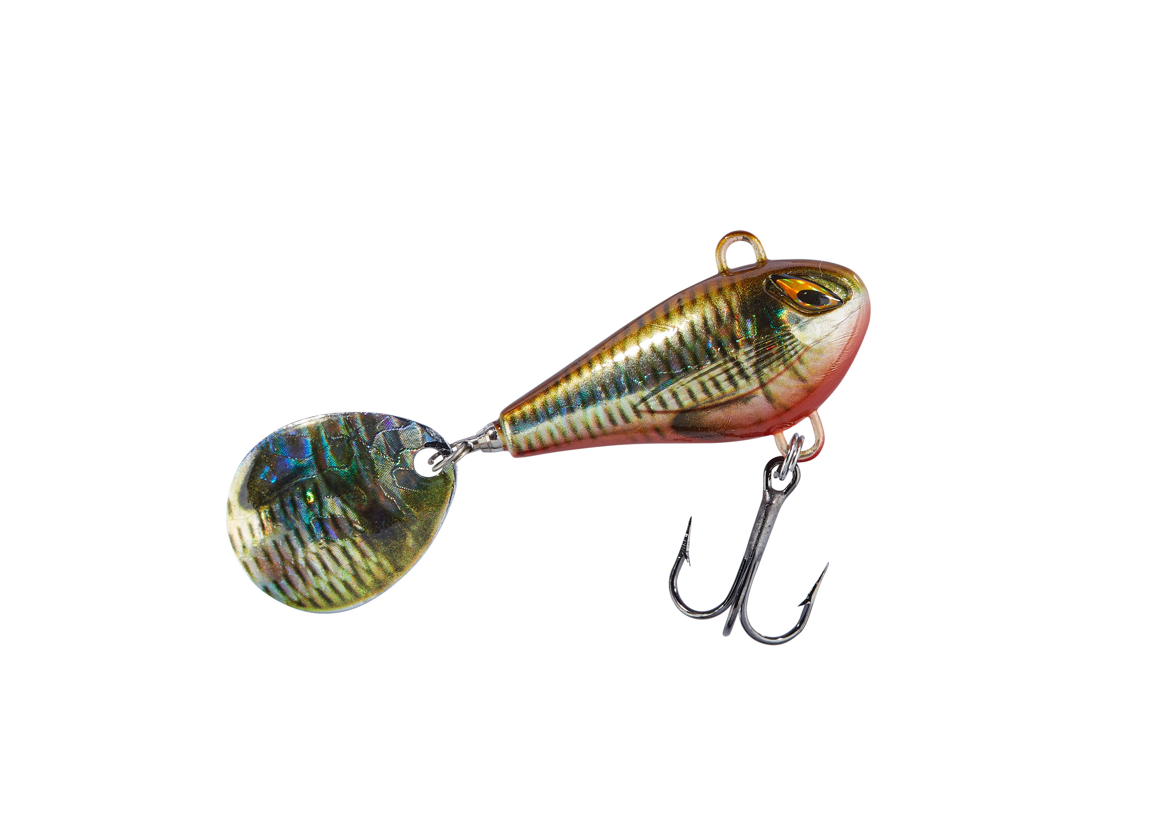 Shirasu Spin Buddy Evil Eye light Rotfeder UV (Kunststoff) 12g