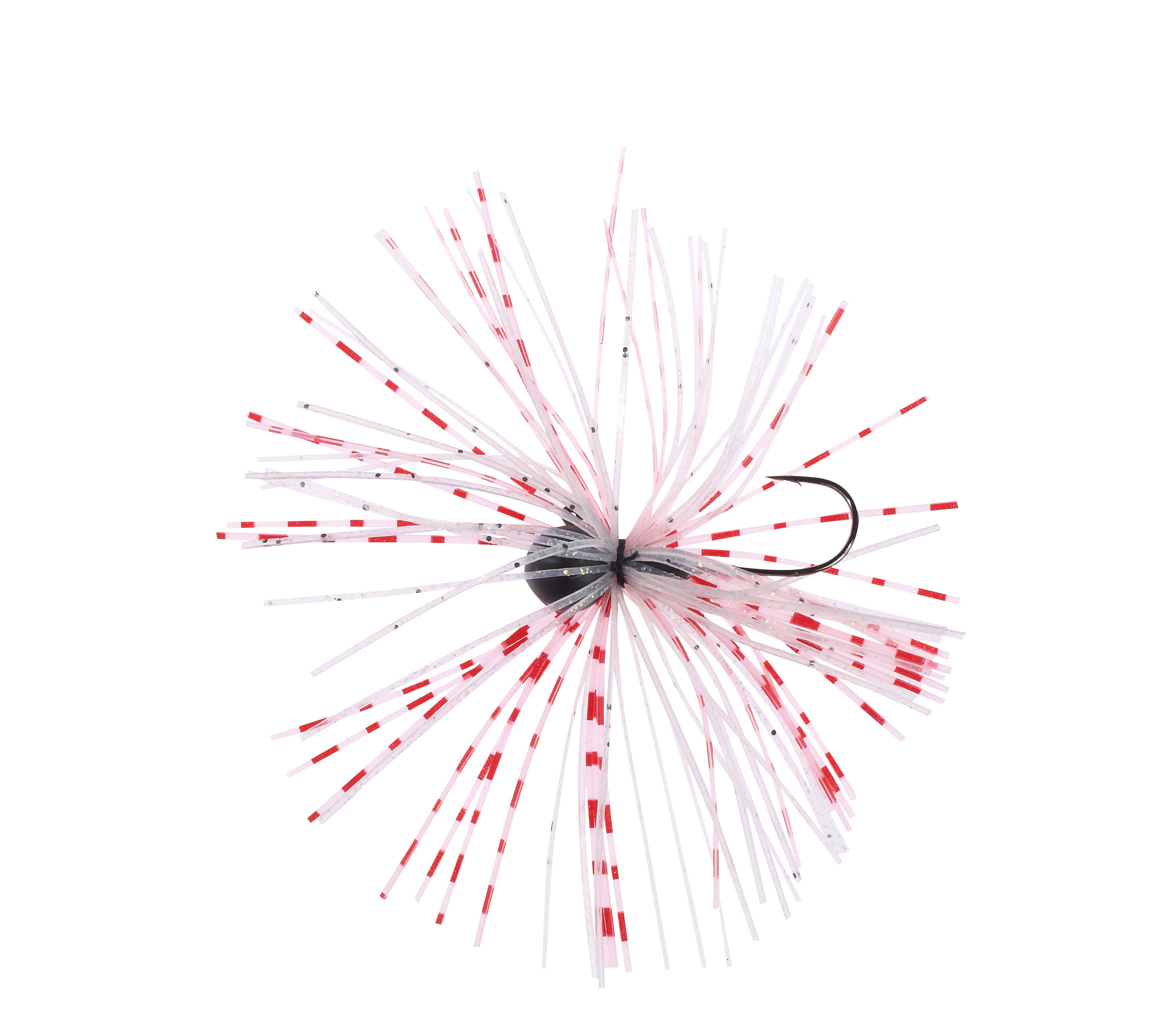 Shirasu Micro Skirt Jig rot-weiß 5g