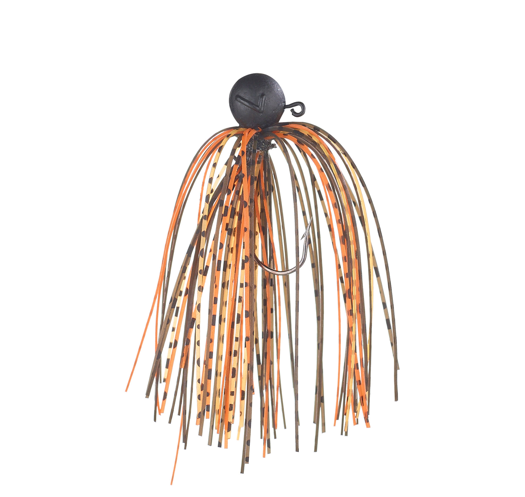 Shirasu Micro Skirt Jig Green Pumpkin Amber Red, 10g/#1/0