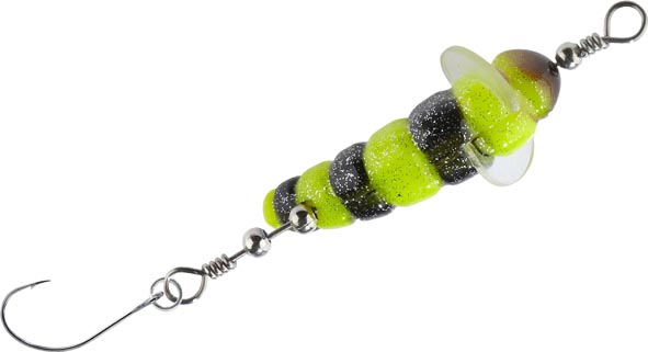 Trout Attack Killer Made mit Einzelhaken gelb-schwarz UV, 4cm, 2,3g