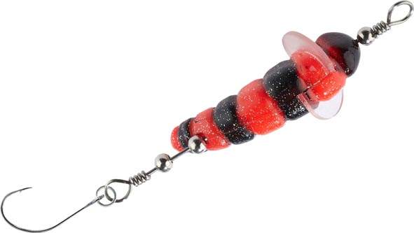 Trout Attack Killer Made mit Einzelhaken rot-schwarz, 4cm, 2,3g