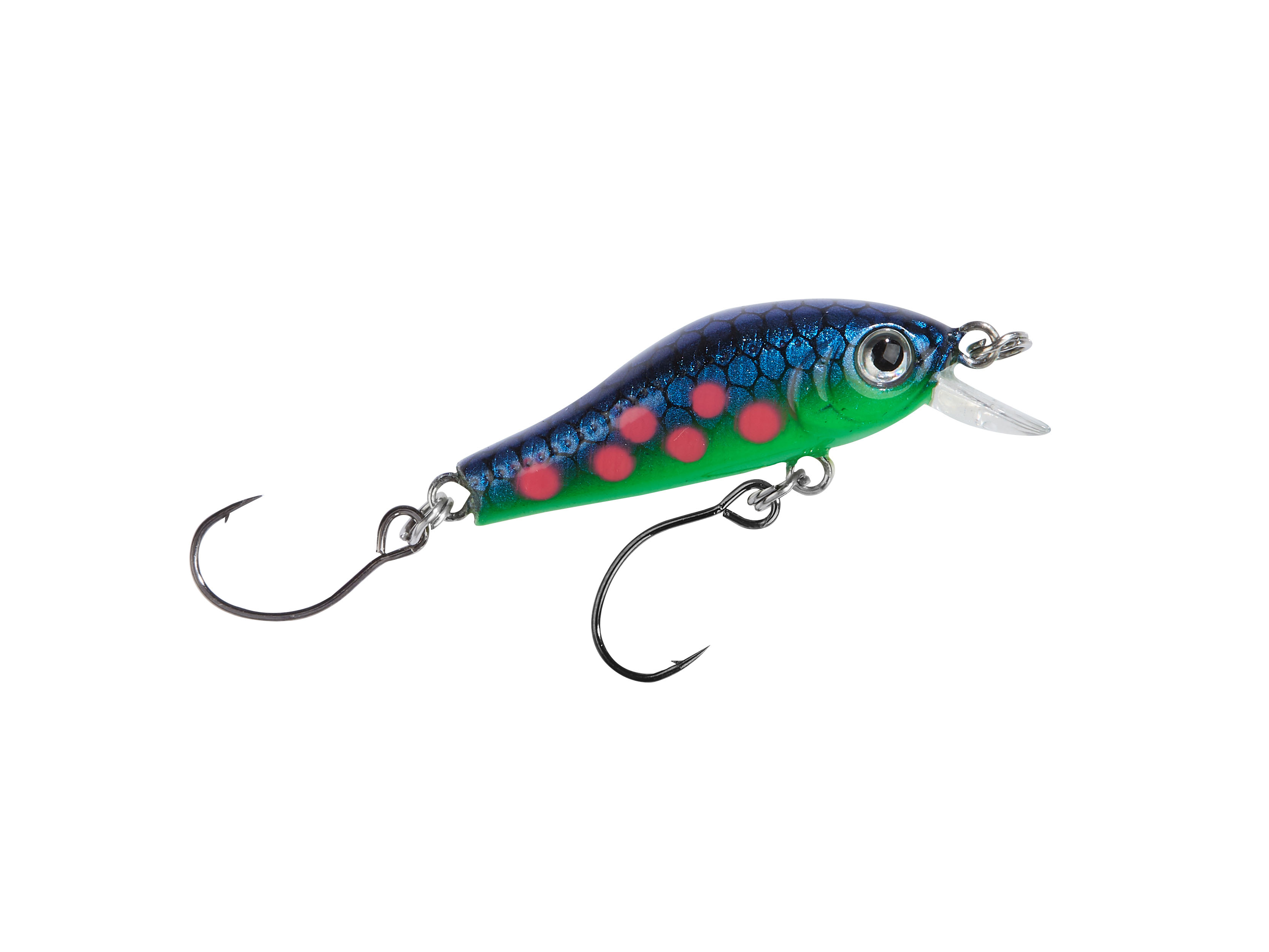 Trout Attack Minnow Wobbler UV blau-grün 3,5cm 2g