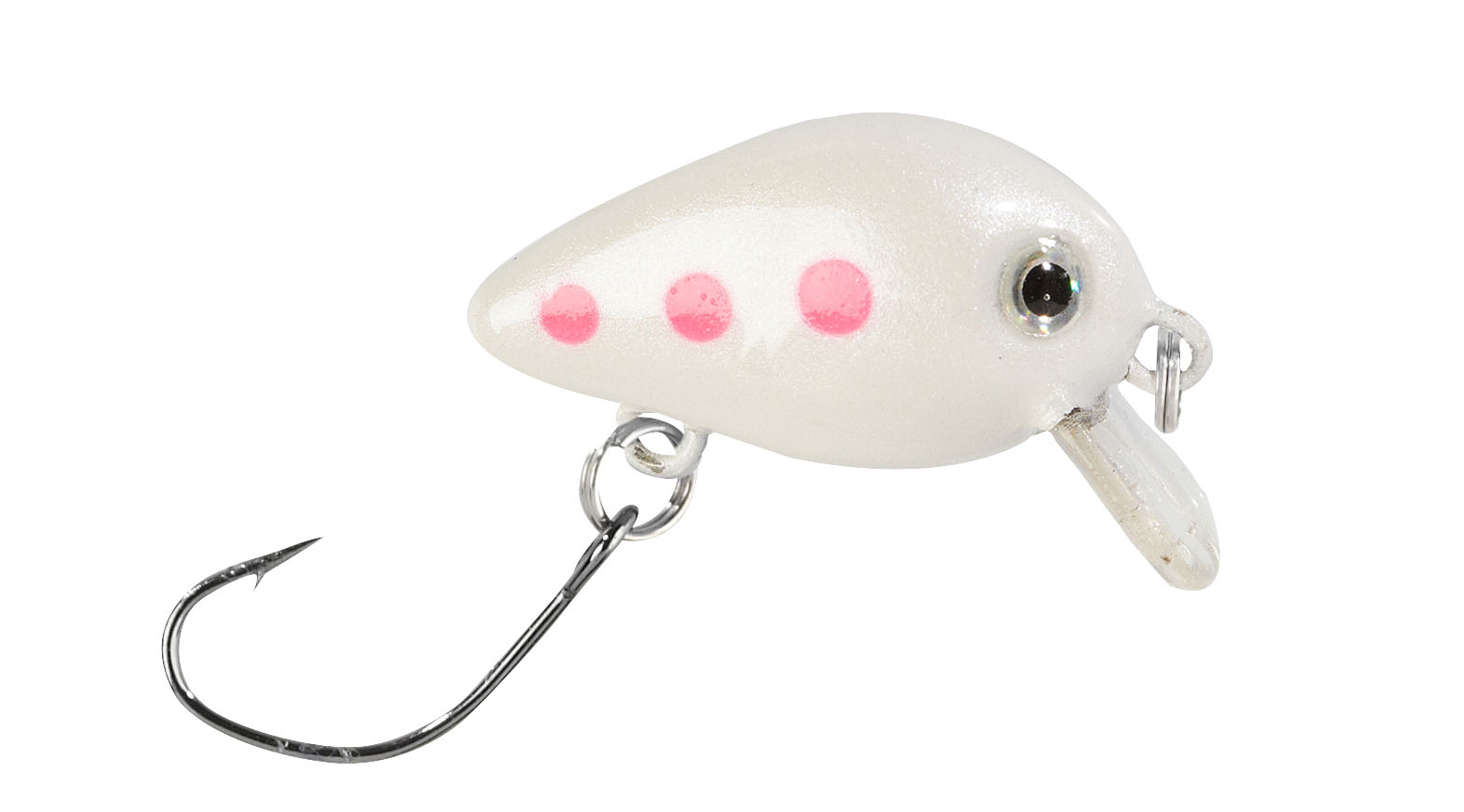 Trout Attack Wobbler Trout Crank weiß/pinke Punkte 3cm 2g