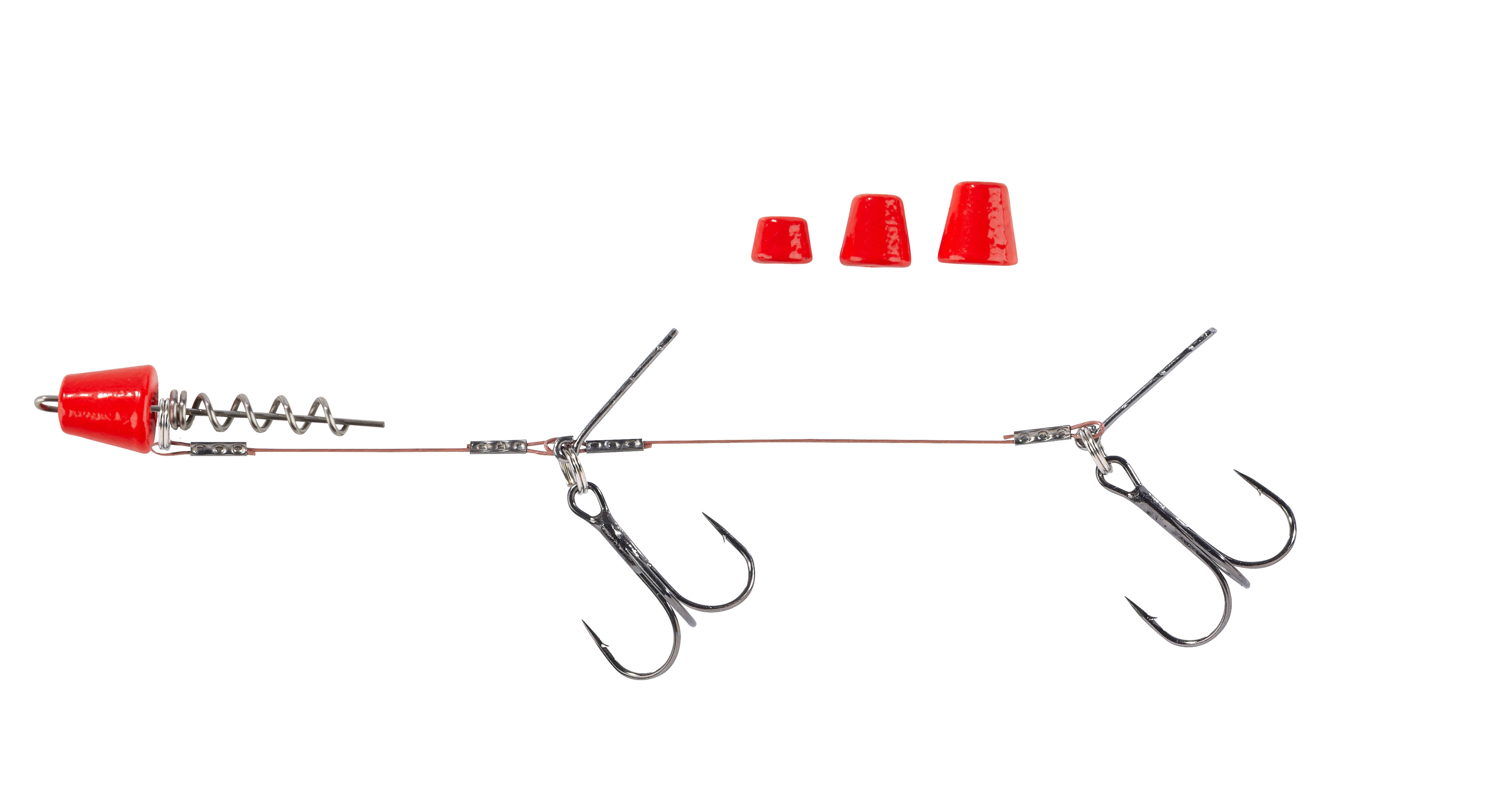 Shirasu Hecht-System Screw In/Wechselgewicht fluo-rot 9cm #2