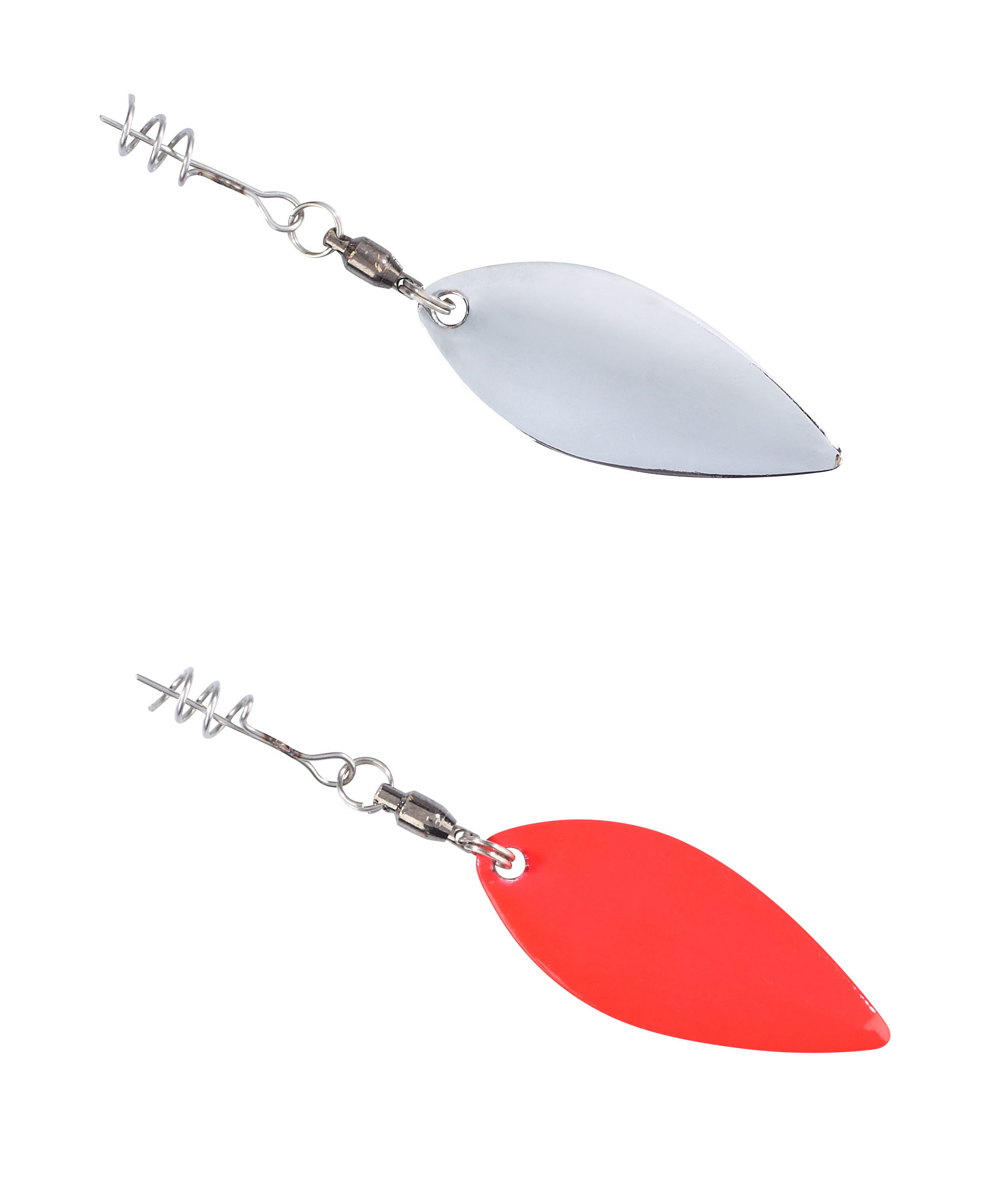Shirasu Screw Spinner Blades silber/rot 30mm