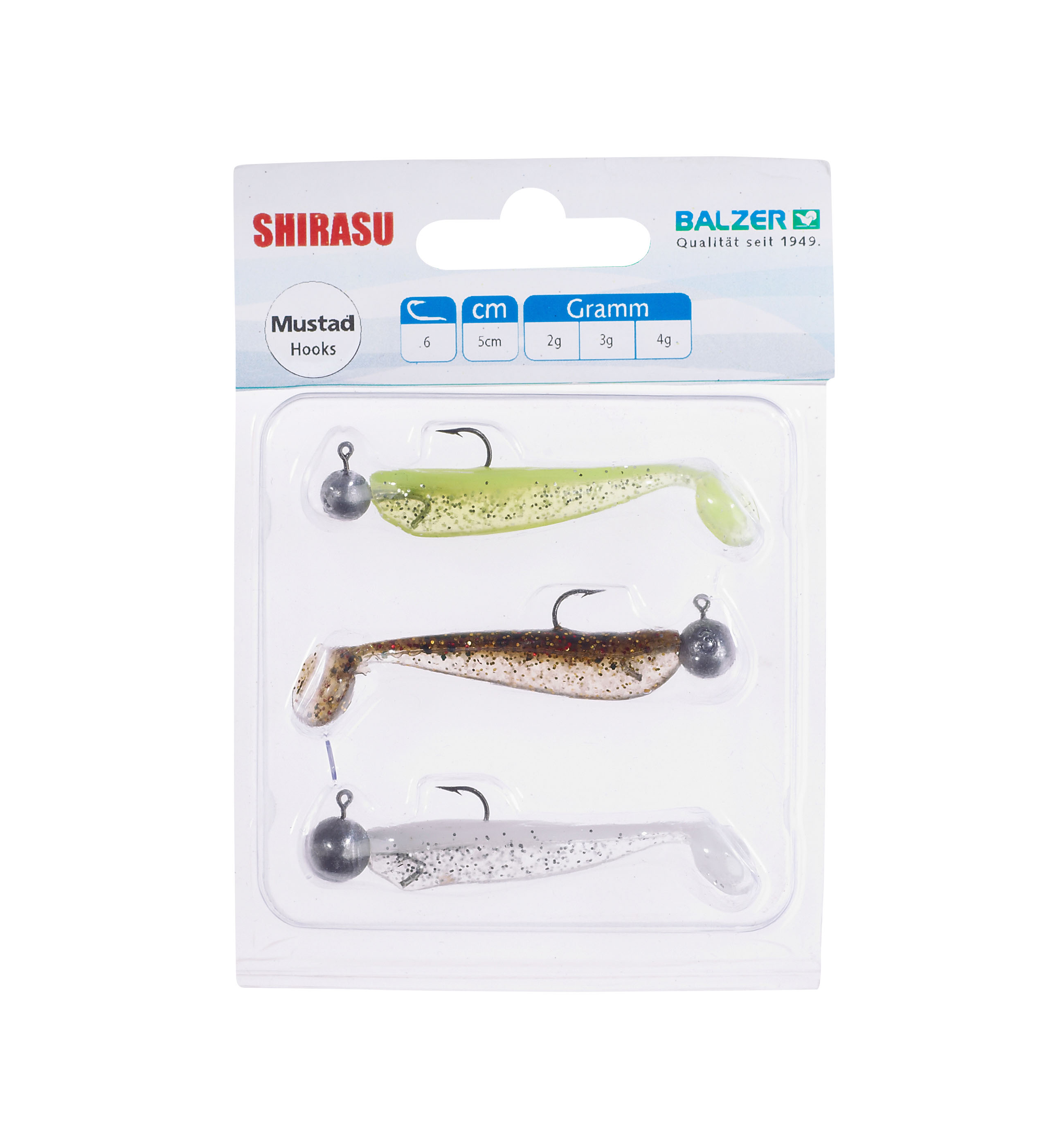 Shirasu Waggle Shad Set/Jighead 5cm
