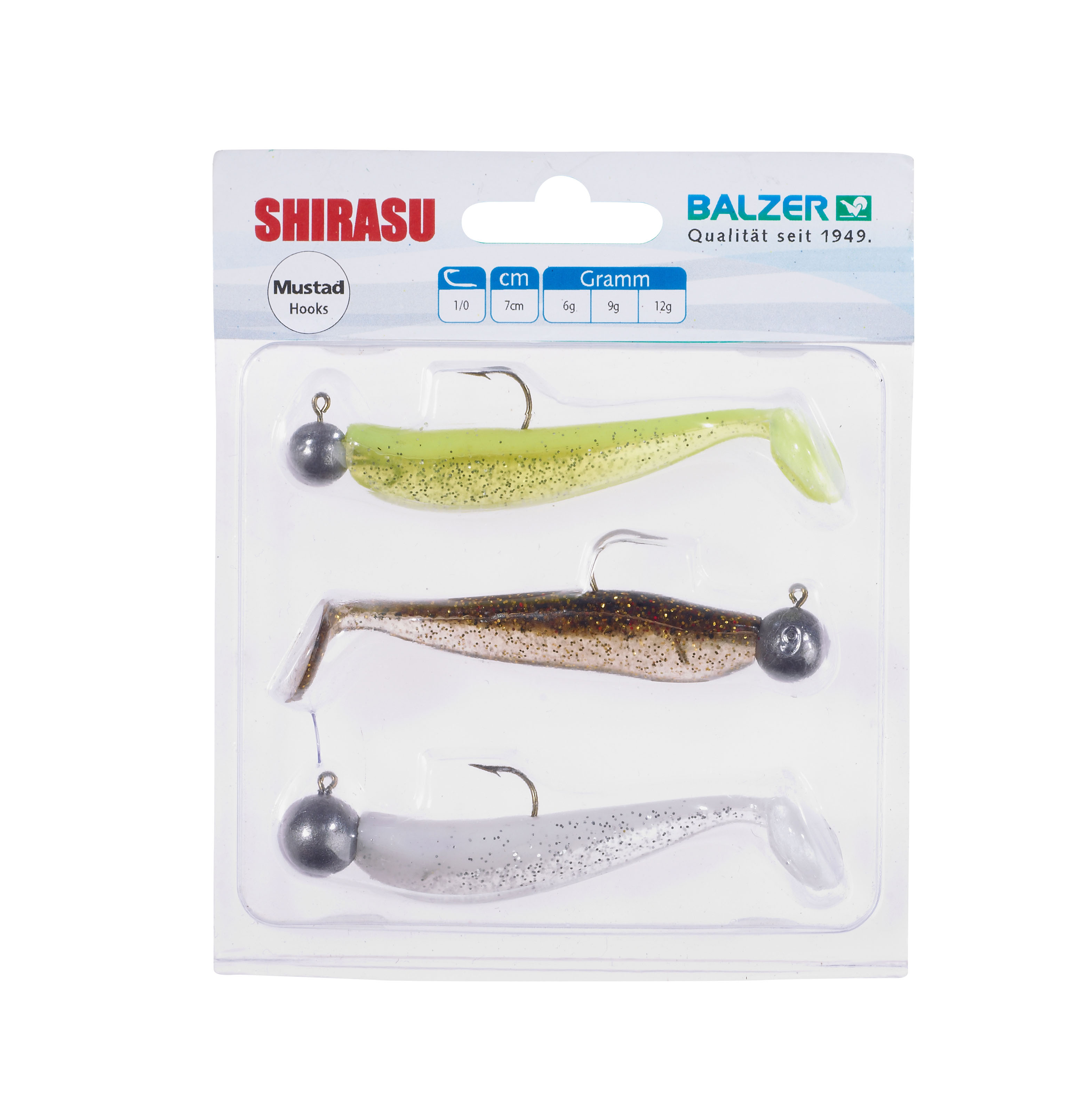 Shirasu Waggle Shad Set/Jighead 7cm