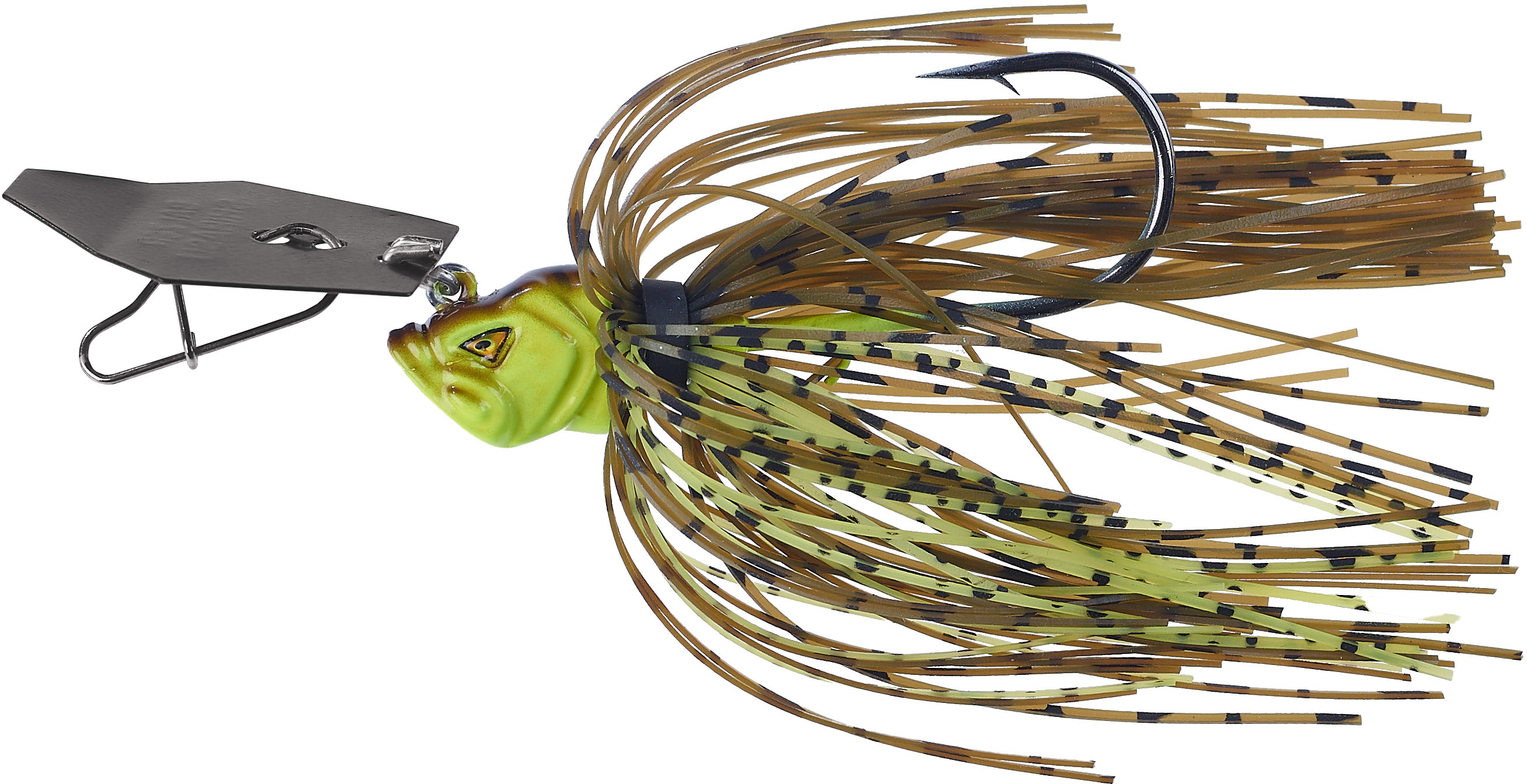 Shirasu Evil Chatter, #5/0, 10g Green Pumpkin Chartreuse