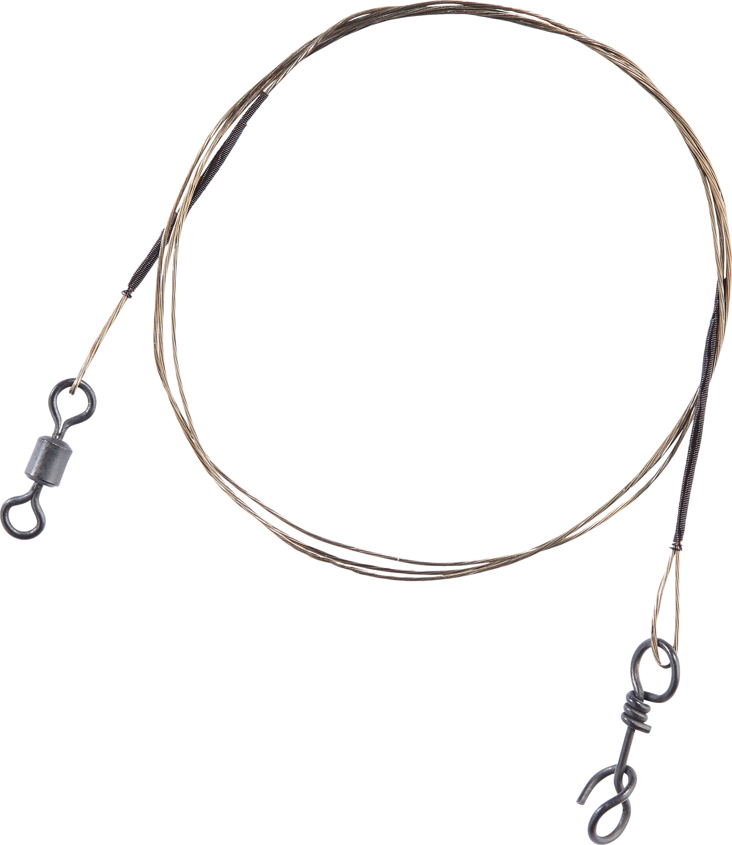 1x7 Stahlvorfach mit Schnellwechsel-Clip, 15kg, 50cm