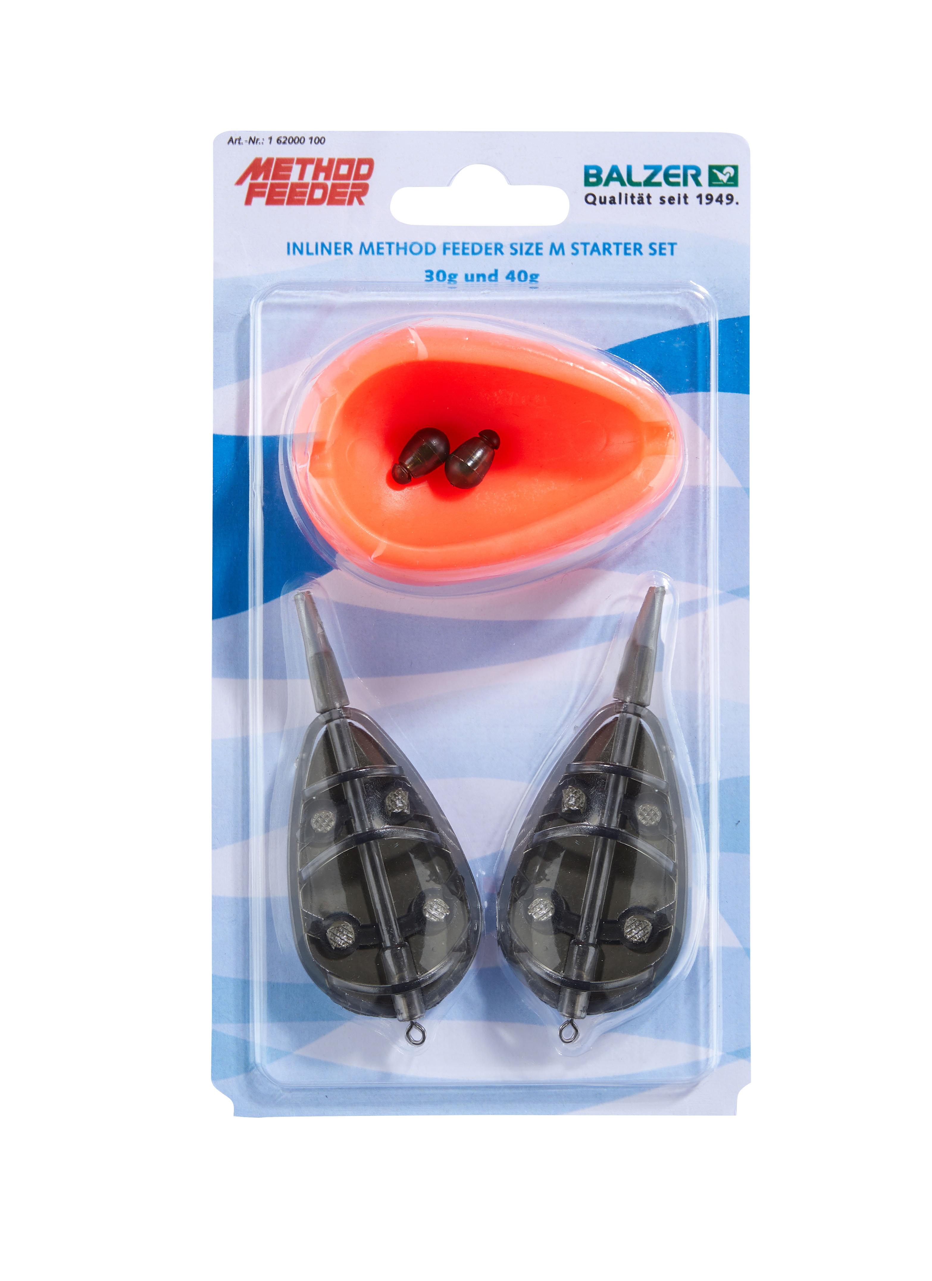 Method Feeder Inlinerkorb, 30 and 40g, Set medium, mit Futterform