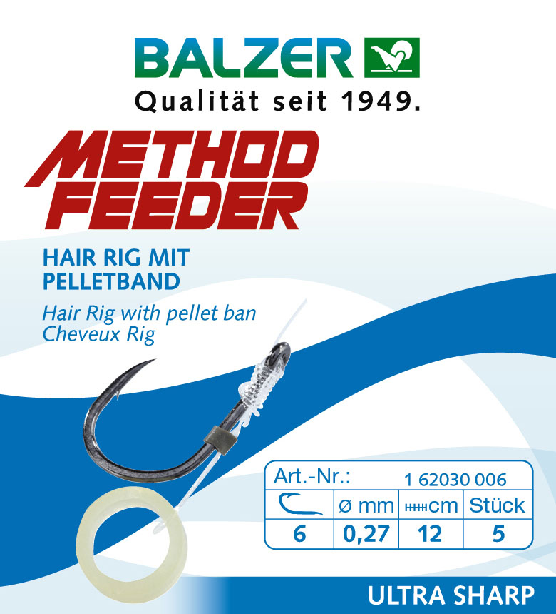 Method Feeder Rig mit Pelletring, #8, 0,25mm
