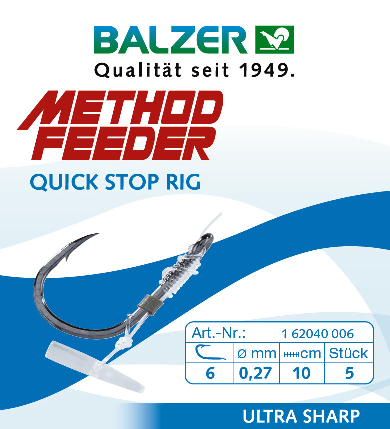 Method Feeder Rig mit Quick Stop, #14, 0,18mm
