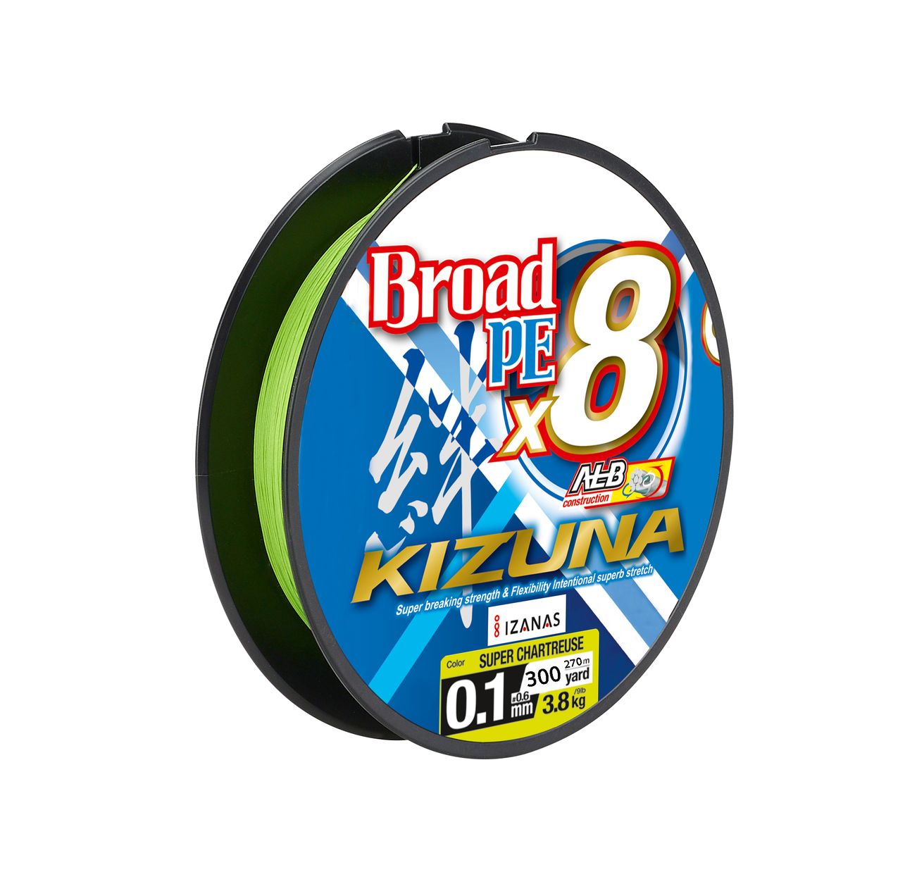 Owner Kizuna 8braid chartreuse 270m 0,21mm