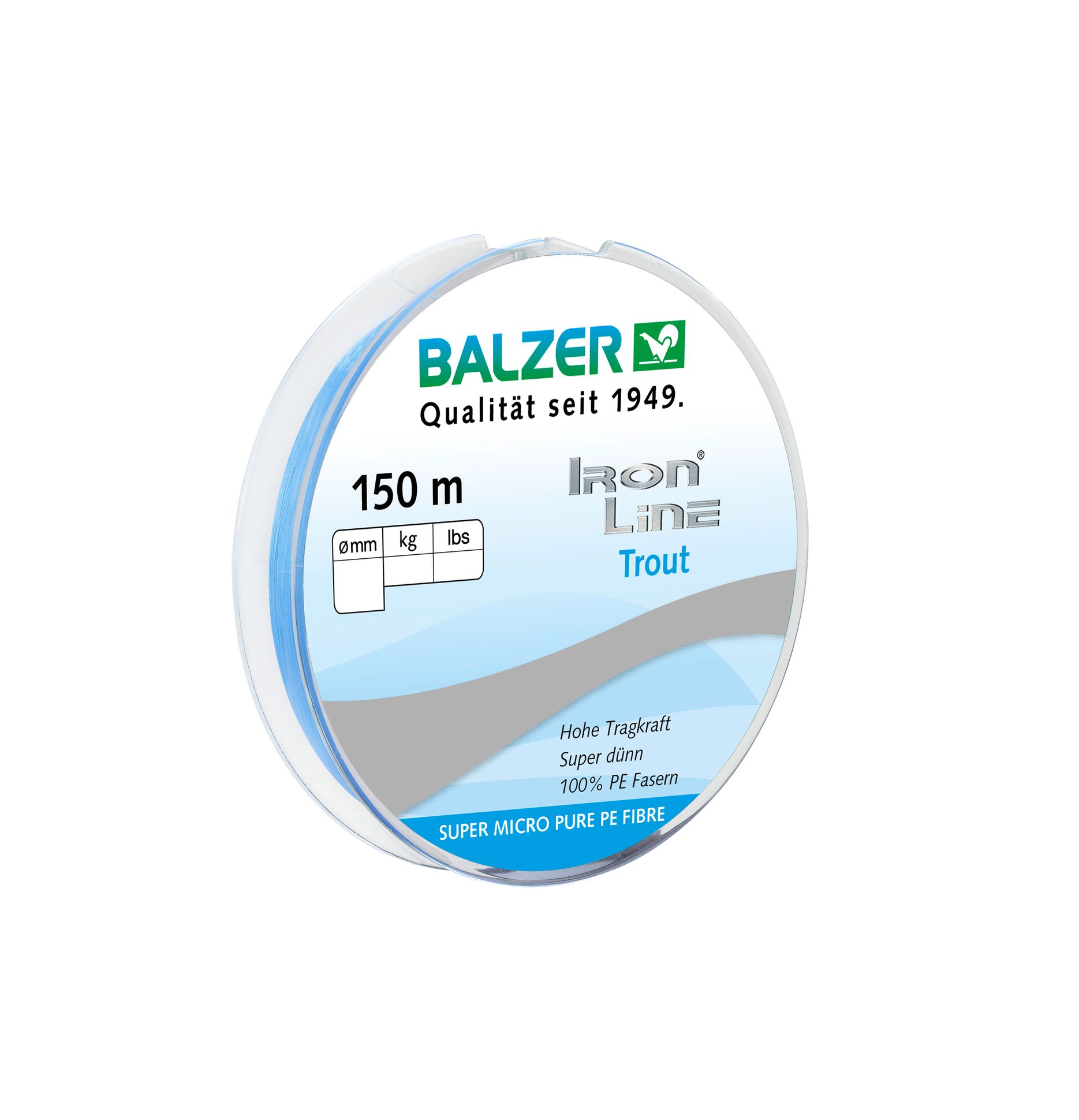 Iron Line Trout 3-fach blau 150m 0,04mm