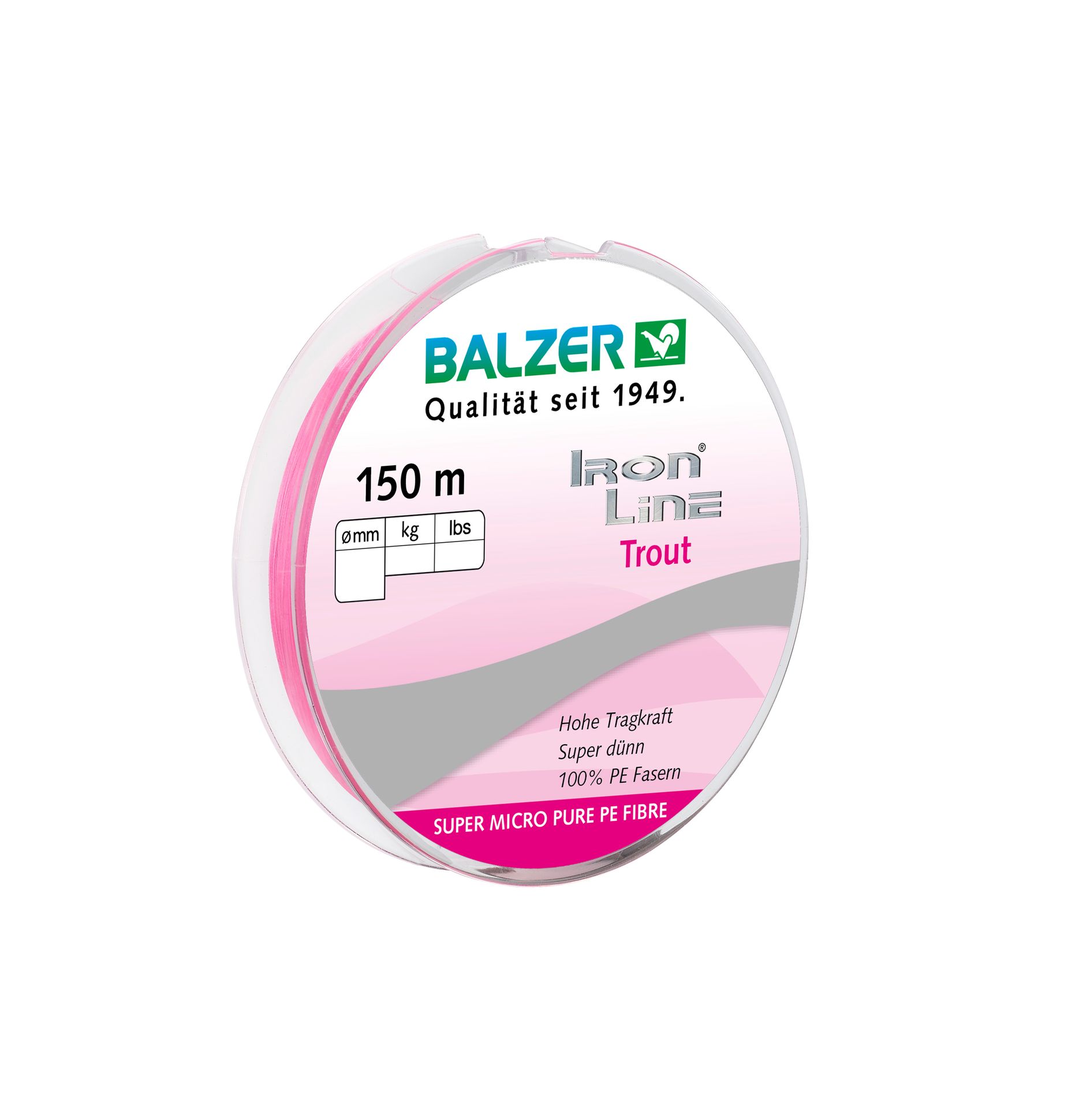 Iron Line Trout 3-fach pink 150m 0,04mm