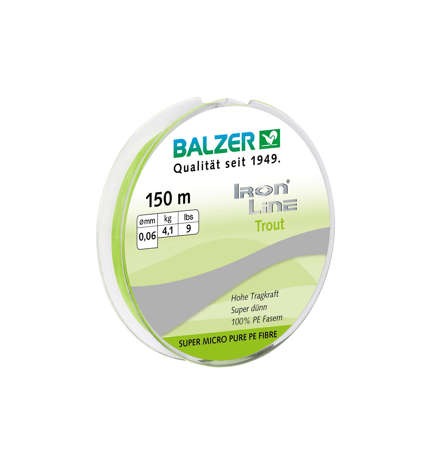 Iron Line Trout chartreuse 150m 0,06mm