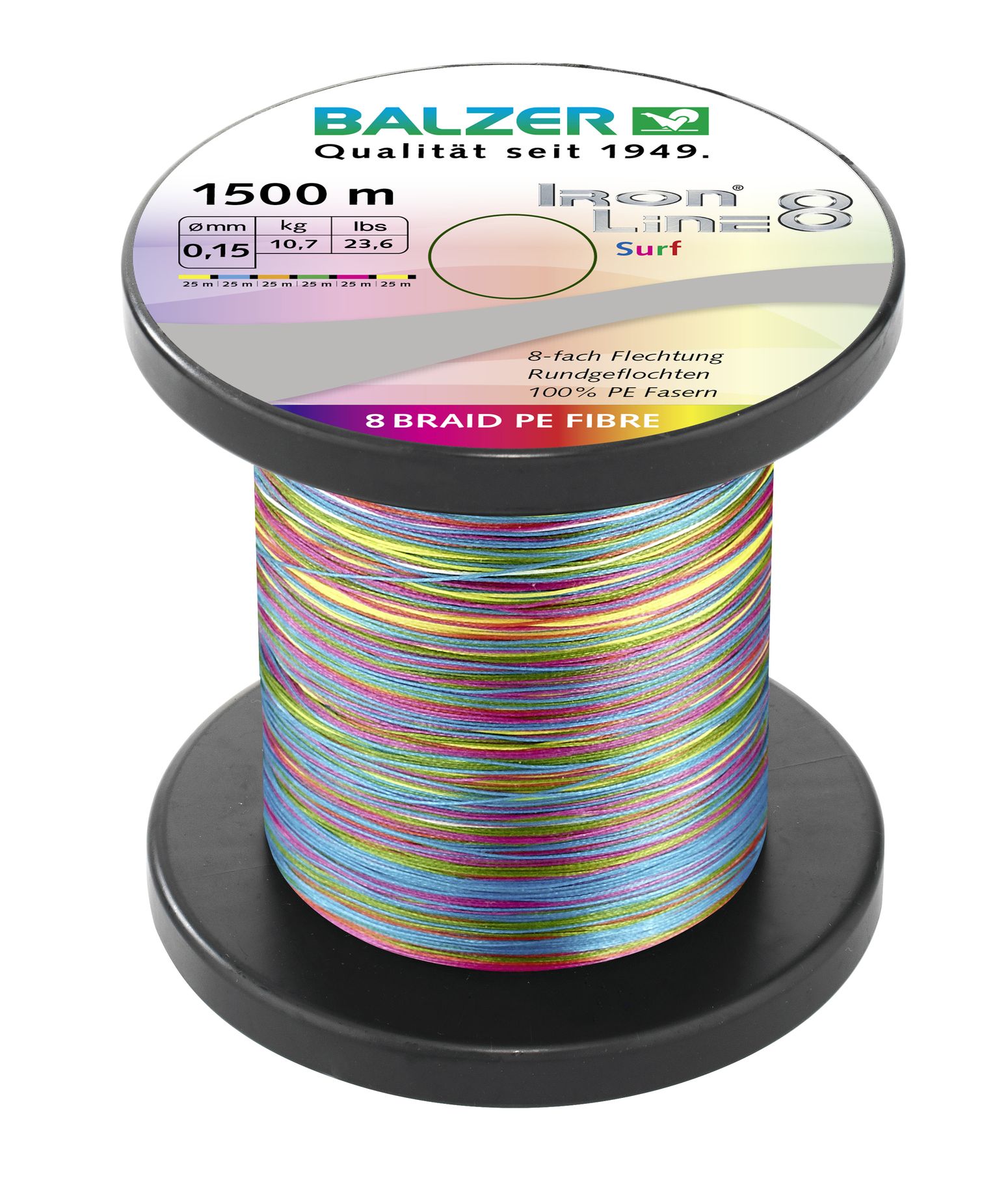 Iron Line 8 Surf Multicolor 1500m 0,15mm