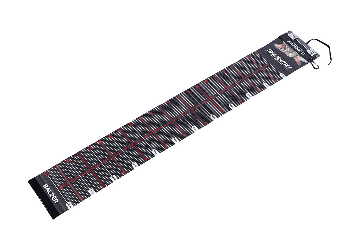 Shirasu Maßband 130cm, schwarz, mit Karabiner