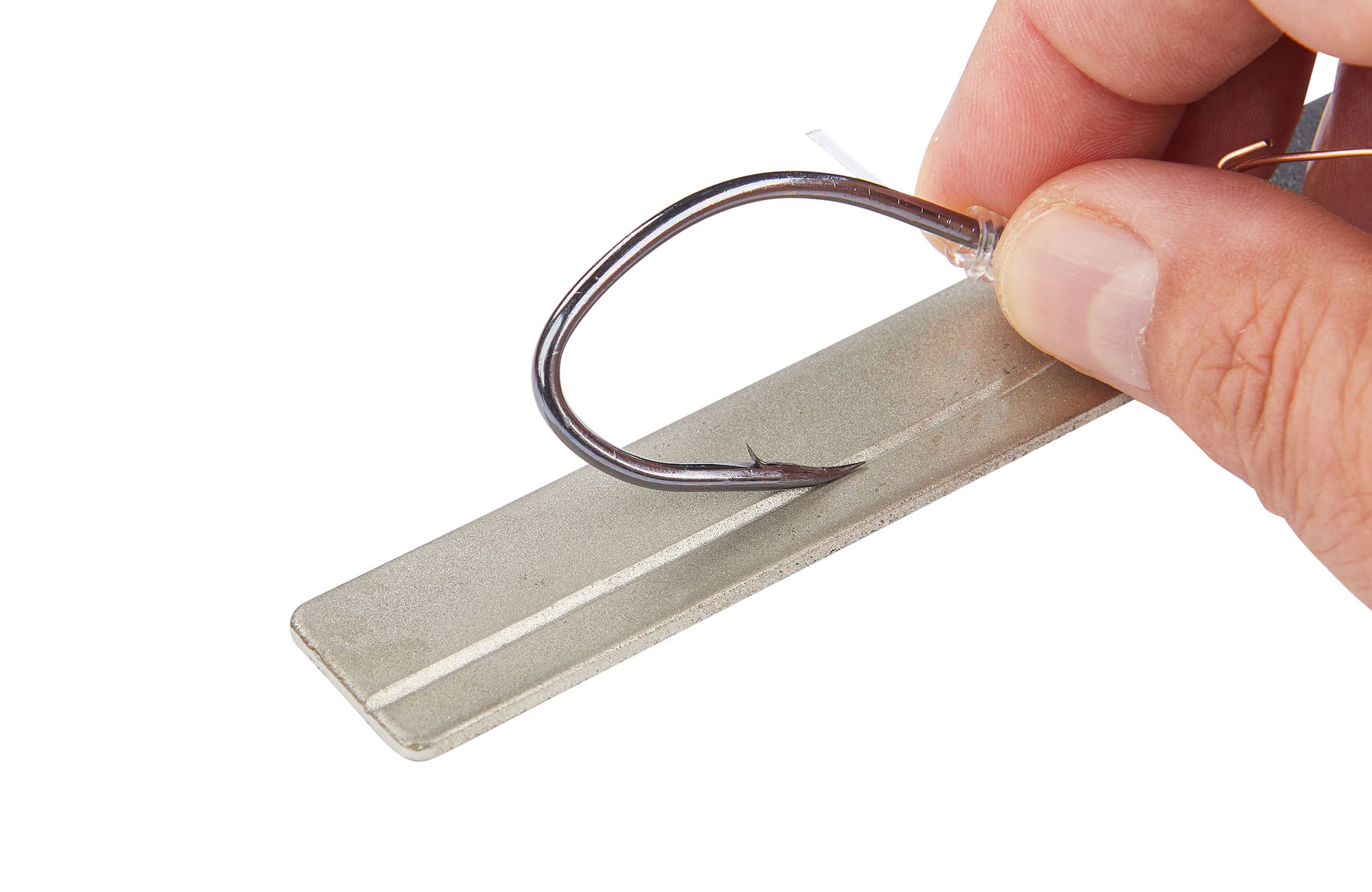 Hakenschärfer mit Diamant-Rille
