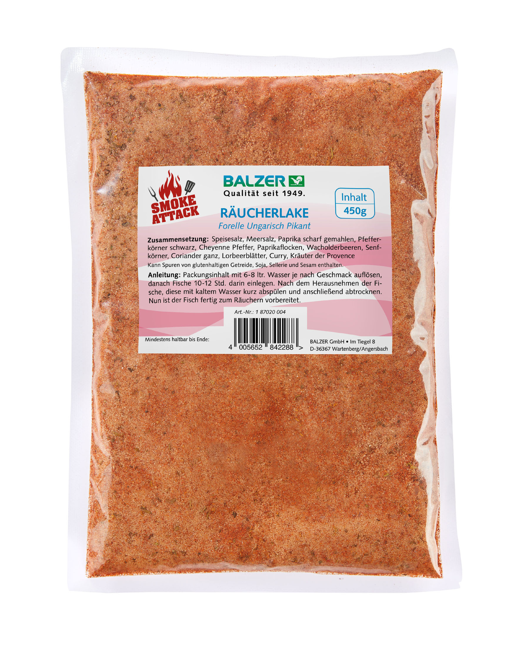 Forelle Ungarisch Pikant Räucherlake, 450g