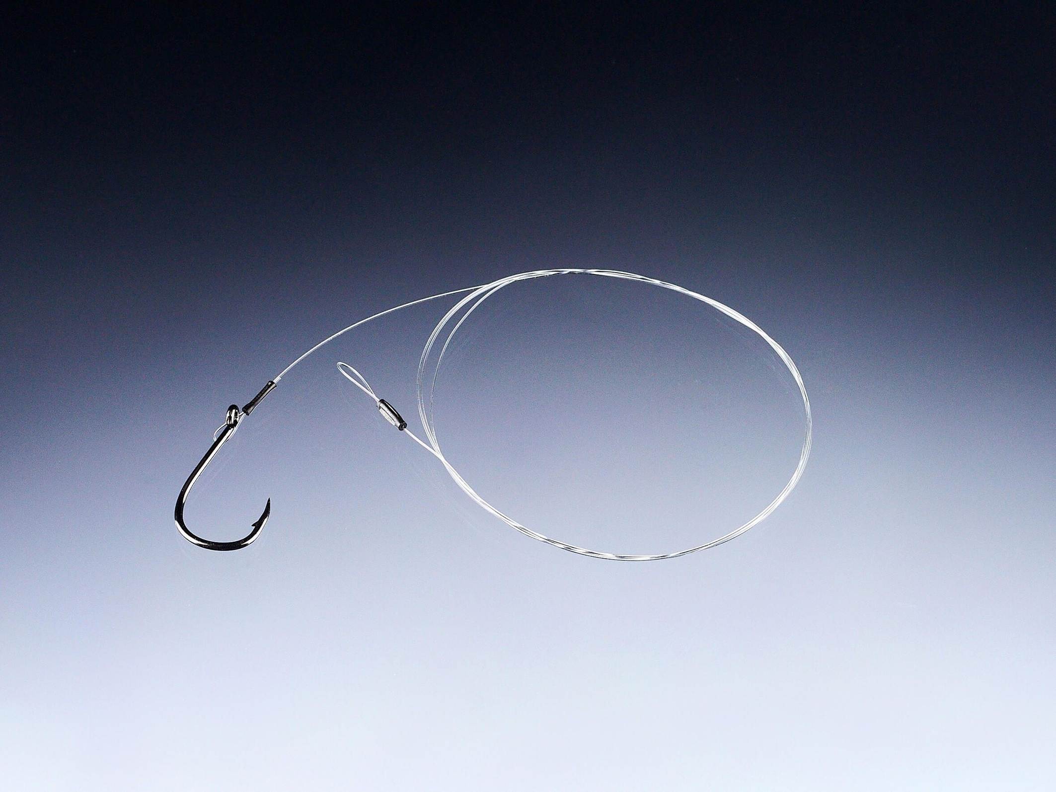 Zander Fluorocarbon-Vorfach mit Einzelhaken, # 4/0, 0,35mm, 80cm