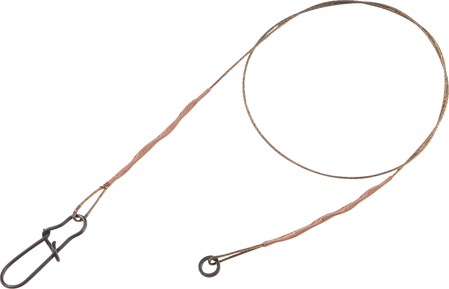 7x7 Stahlvorfach mit Solid Ring und Snap, 6kg, 21cm