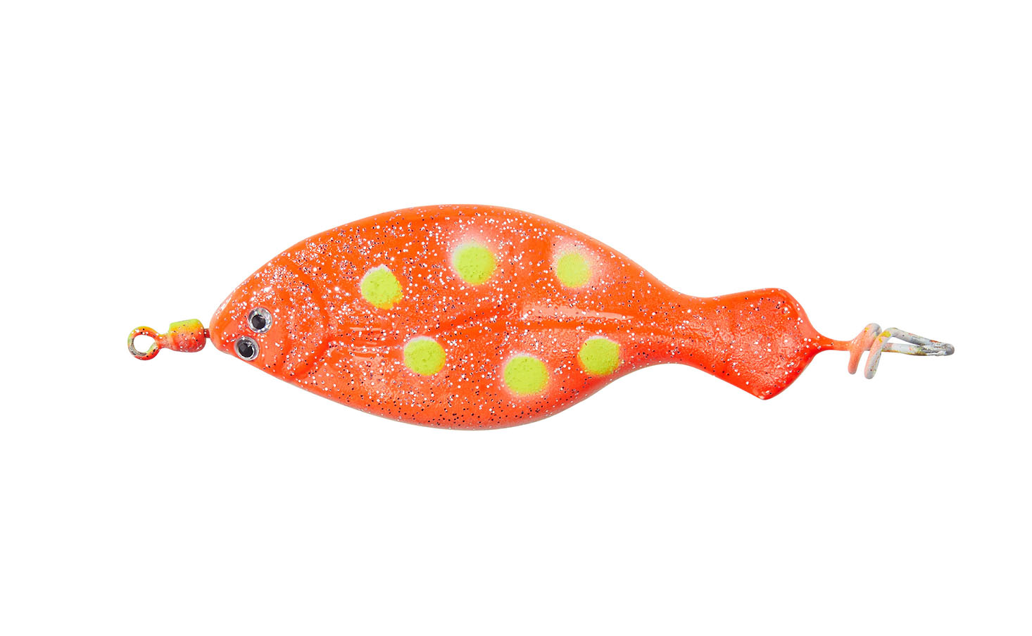 Edition Sea Anti-Tangle Plattfisch Blinker, 100g, Rot-Gelb