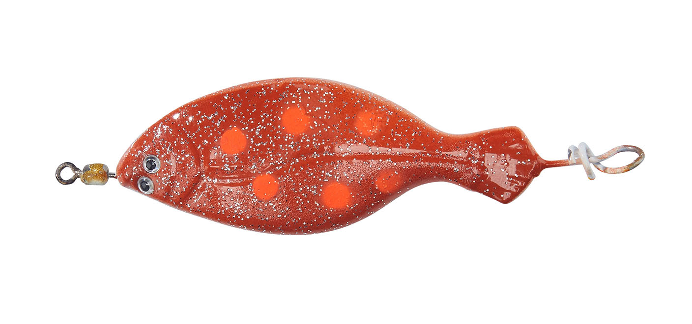 Edition Sea Anti-Tangle Plattfisch Blinker, 40g, braun-weiß-rot
