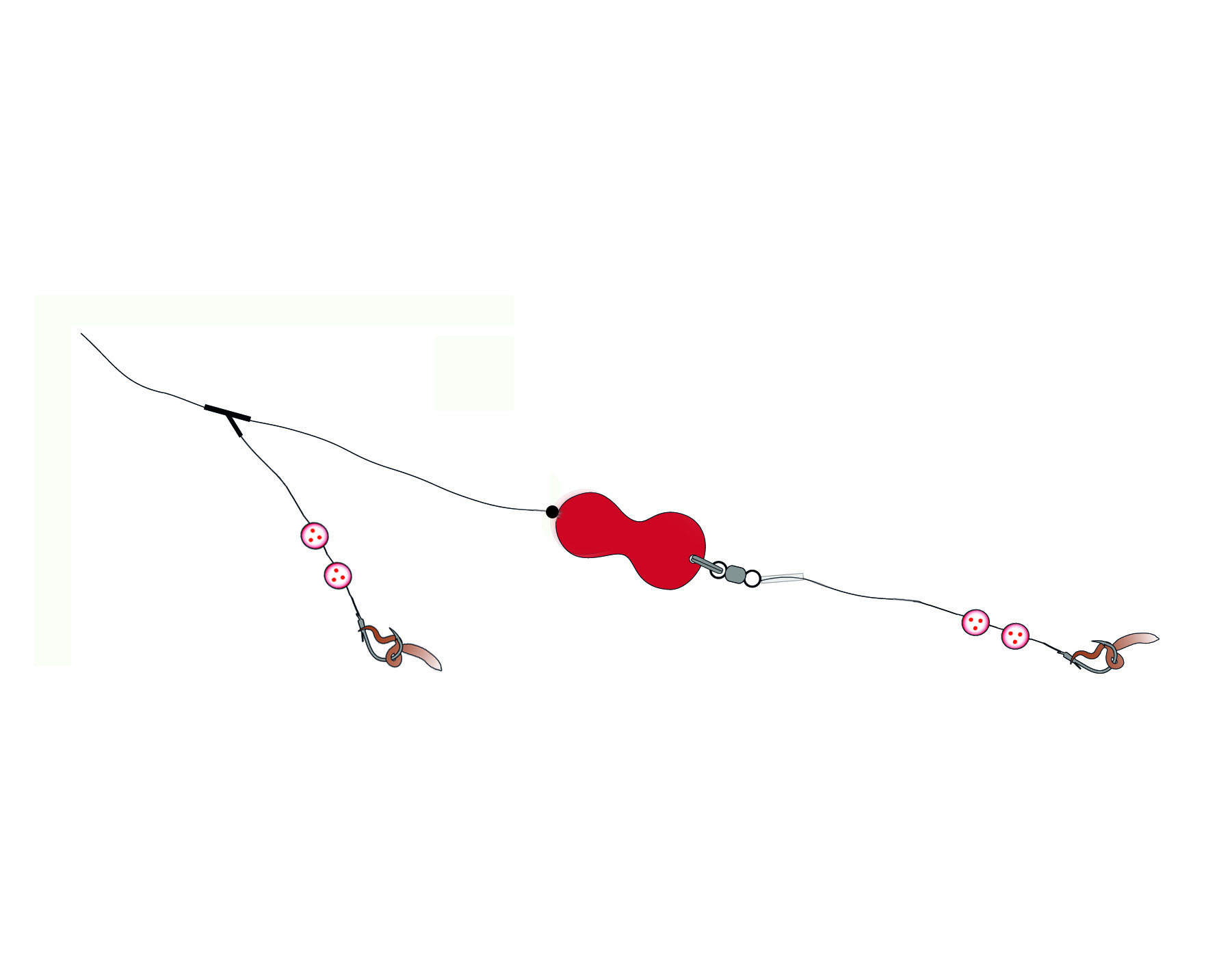 Edition Sea Inliner Plattfisch-Blinker System orange-gelb 80cm 0,40/0,35mm 60g