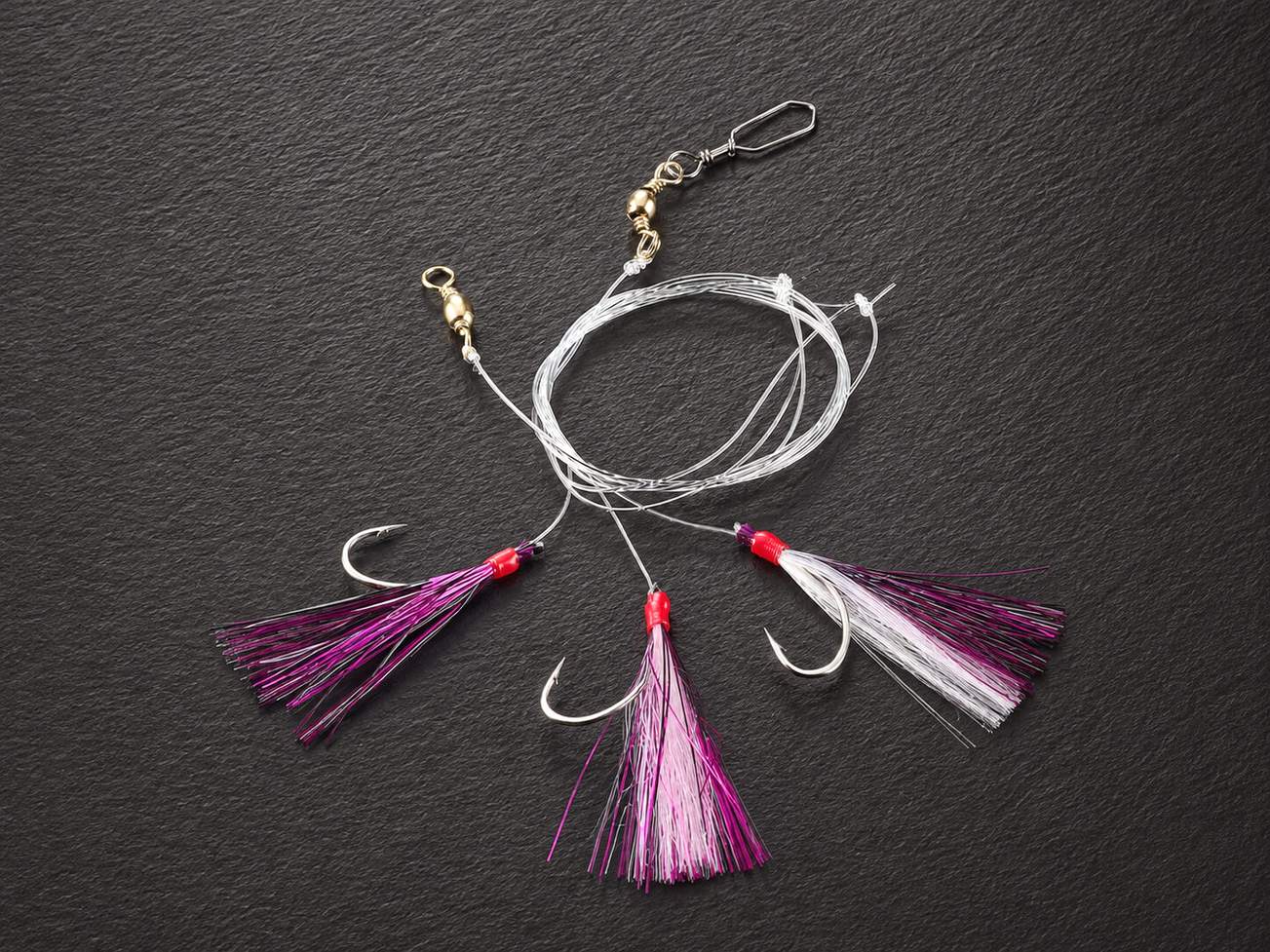 Makrelenvorfach pink, 1,80m, 0,40/0,60mm, Hakengröße 1