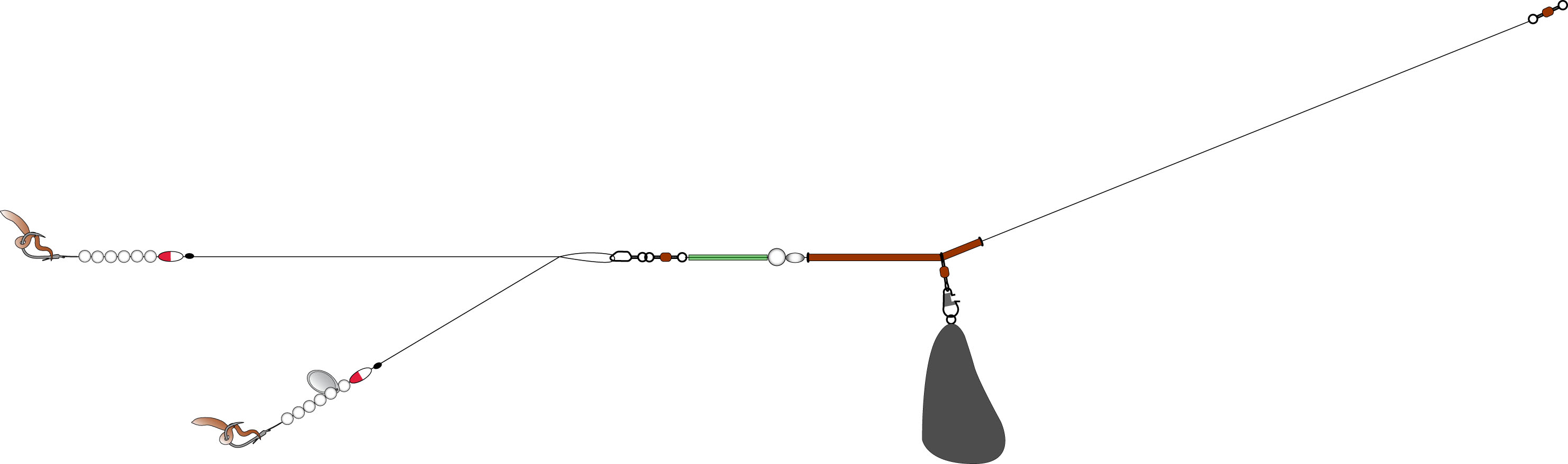 Nachläufersystem 1, 2m, 0,40/0,60mm, Hakengröße 1