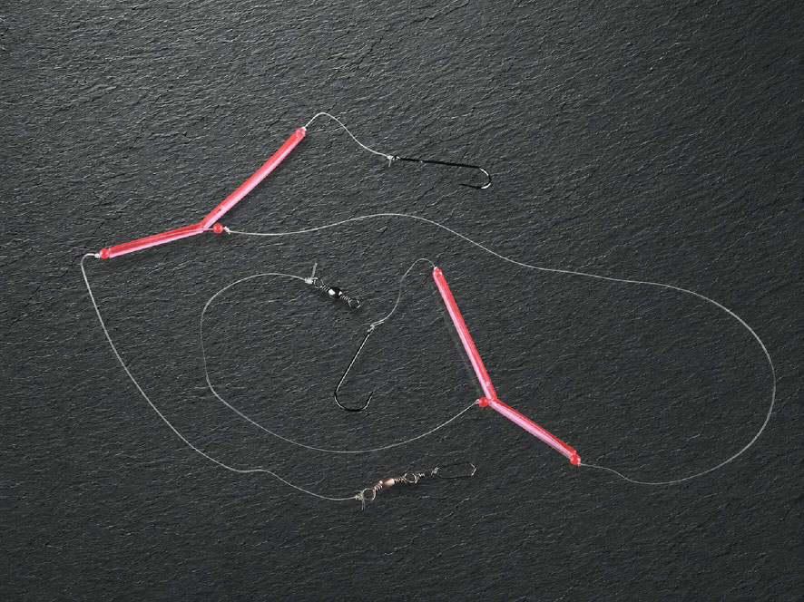 Naturködersystem Pink Tube, 1m, 0,40/0,60mm, Hakengröße 1