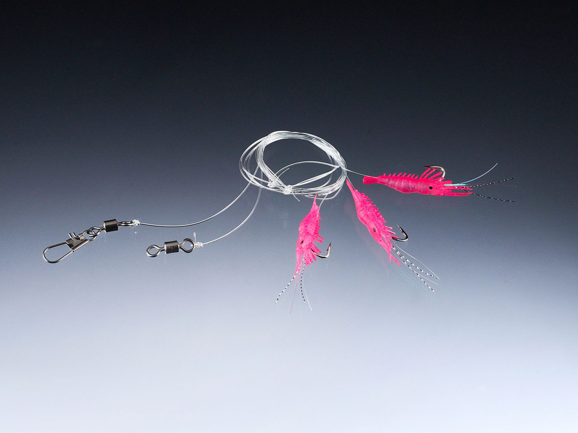 Garnelen System pink, 150cm, 0,40/0,60mm, Hakengröße 2