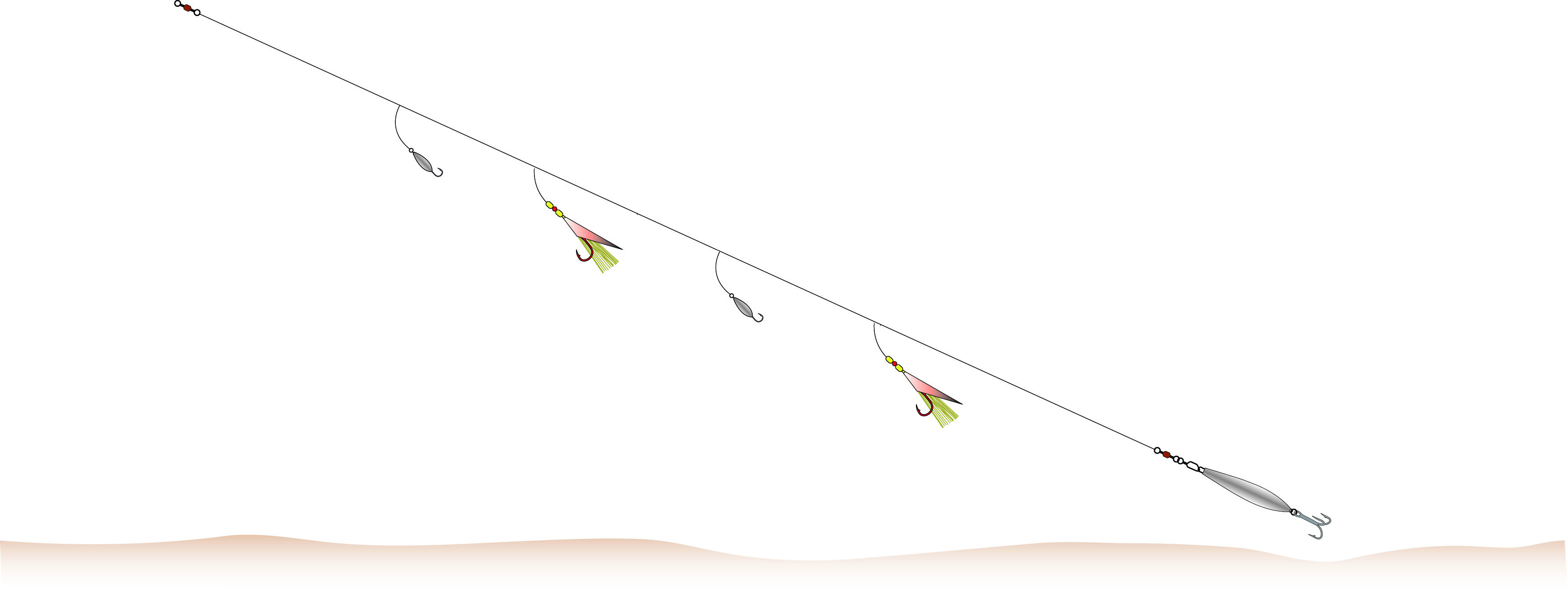 Dorschblinkersystem, klein, 4 Stück